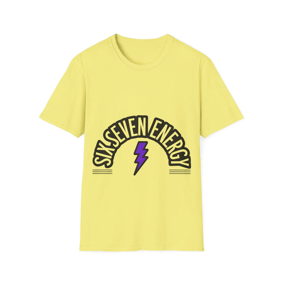 Six Seven Energy Retro Lightning Tee - Bold Slogan Punk Rock Graphic T-Shirt - Trending Now - September 2026