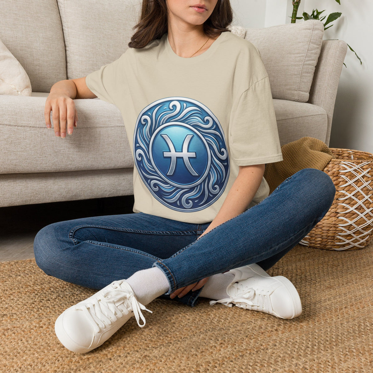 Pisces Zodiac T-Shirt – Blue Water Sign Astrology Tee