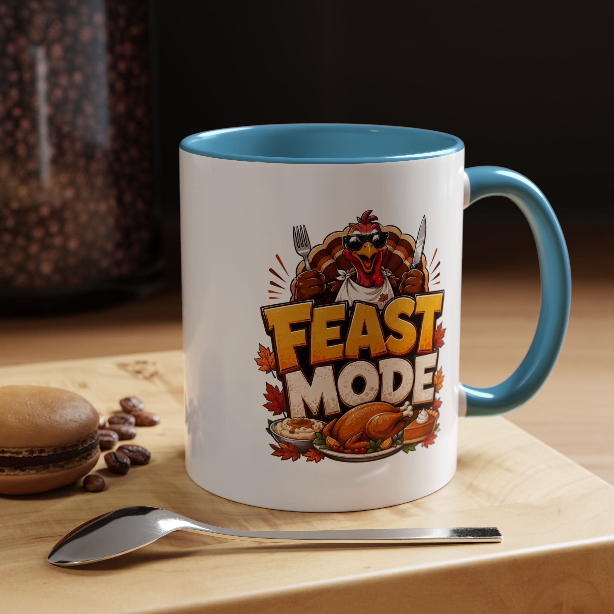 Thanksgiving Mug Feast Mode Coffee Mug — Thanksgiving Turkey Holiday Mug