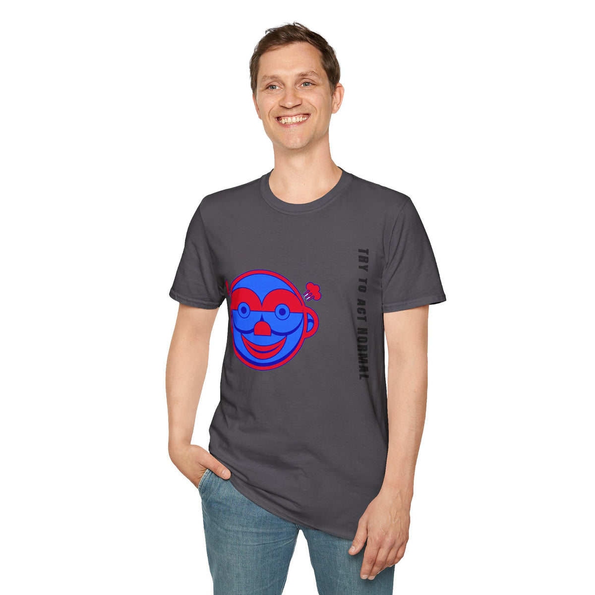 Peekaboo Monkey T-Shirt — Retro Red & Blue Cartoon Graphic Tee - Trending Now - September 2026
