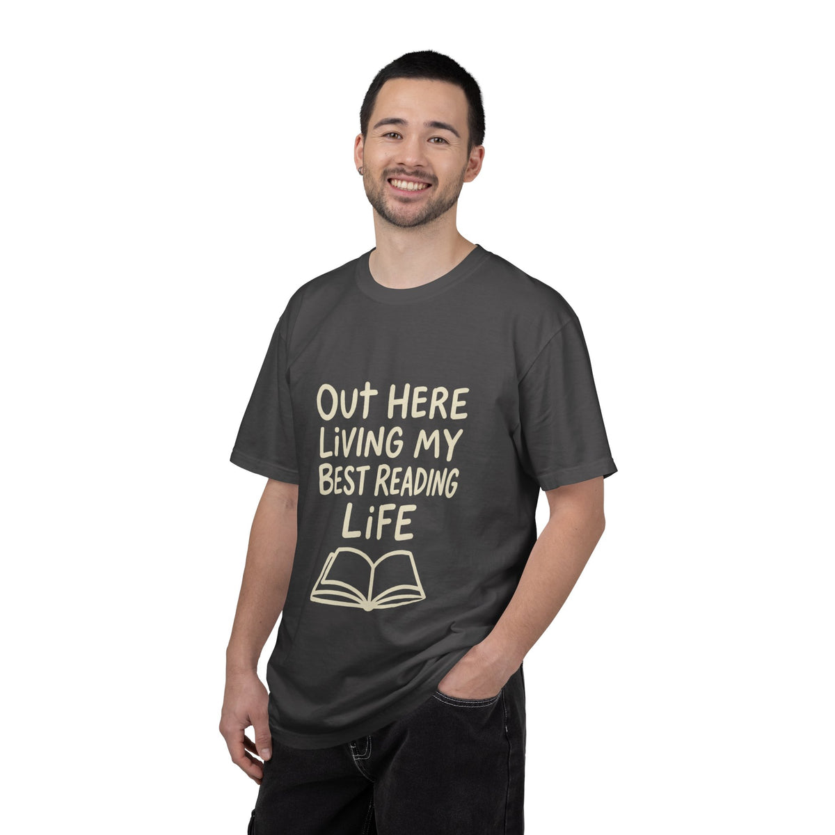Reading Life T-Shirt — "Out Here Living My Best Reading Life" Book Lover Tee - Trending Now - October 2026