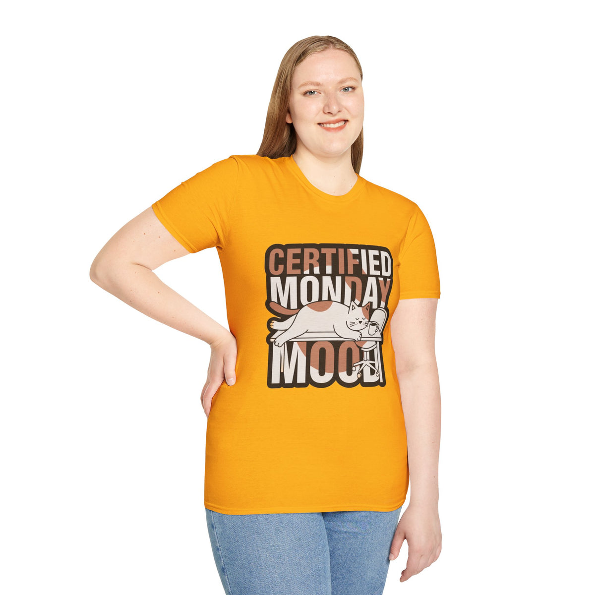 Certified Monday Mood T-Shirt — Funny Cat Graphic Tee - Trending Now - August 2026