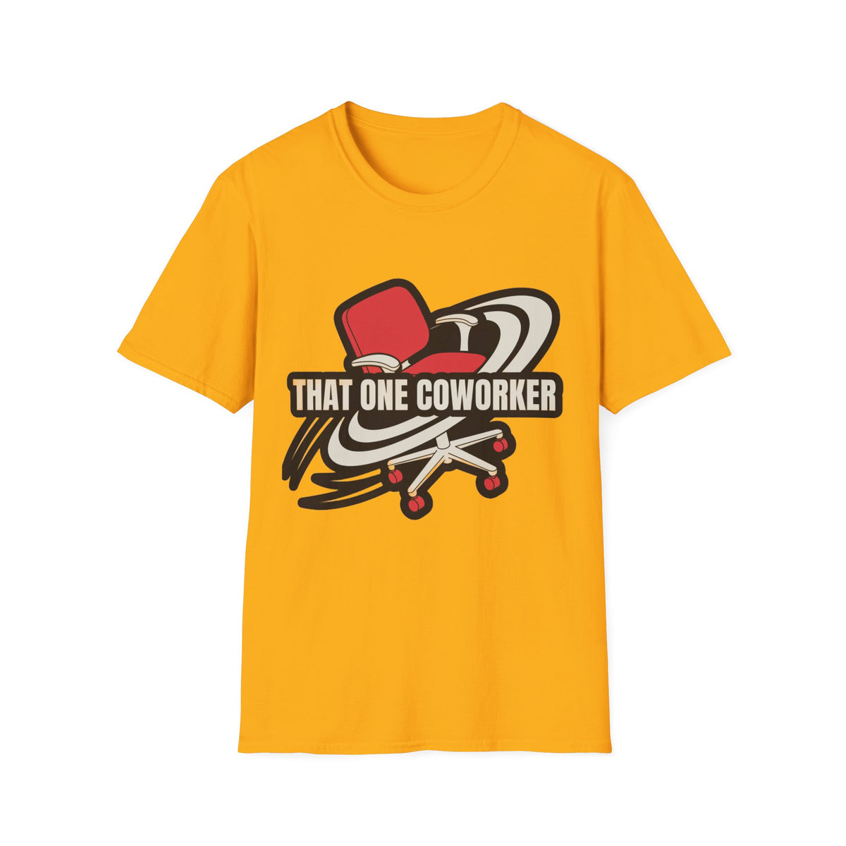 "That One Coworker" Graphic T-Shirt – Funny Office Chair Skateboard Tee - Trending Now - August 2026