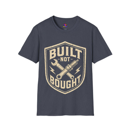 Built Not Bought T-Shirt — Vintage Mechanic Auto Repair Tee