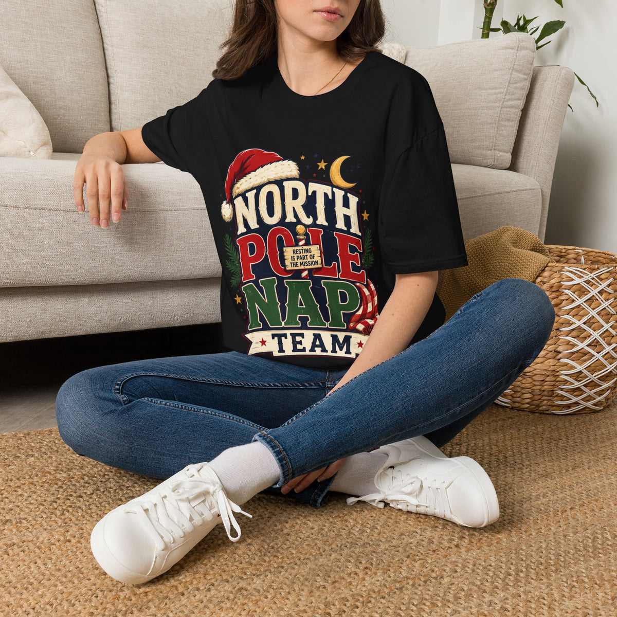 North Pole Nap Team T-Shirt — Funny Christmas Sleepy Holiday Tee