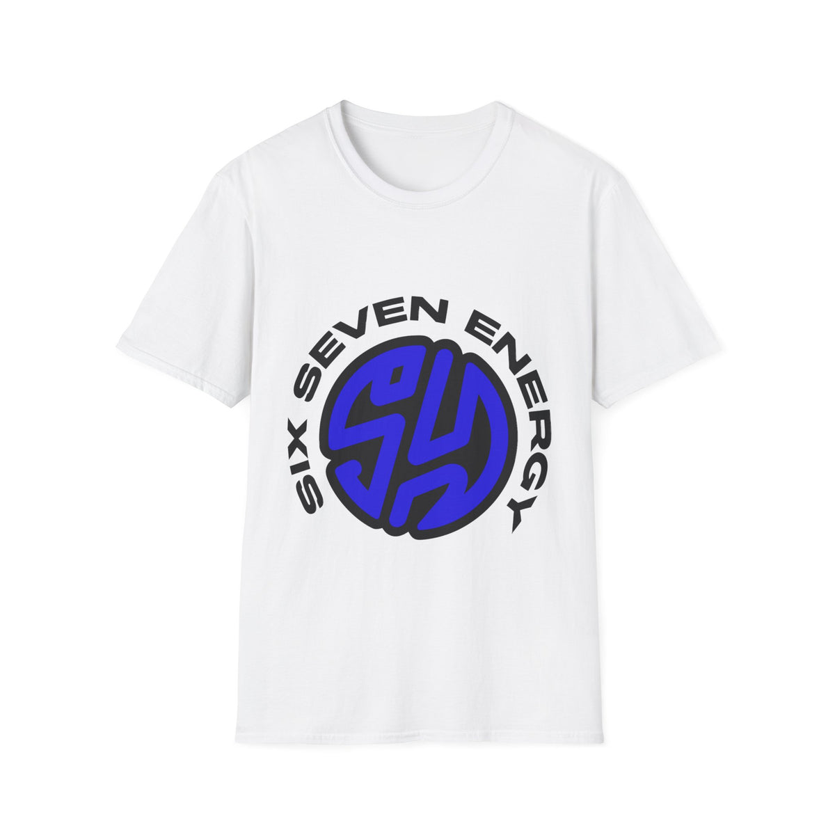 "Six Seven Energy" Circular Blue Monogram Graphic Tee - Trending Now - September 2026