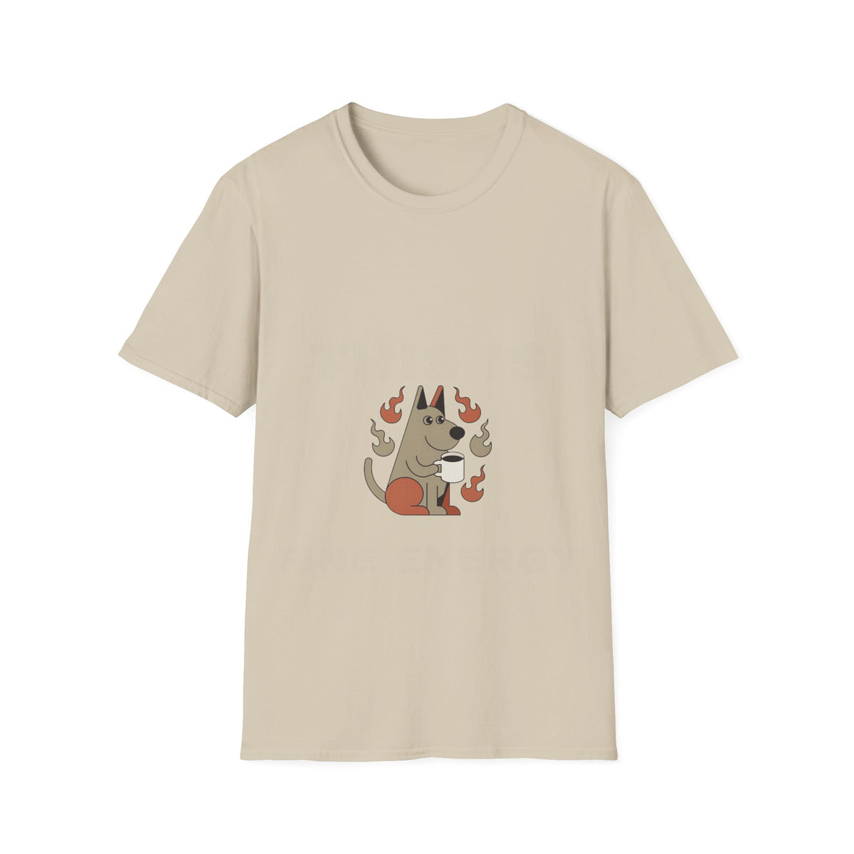 Peeking Dog T-Shirt – Cute Pup Surrounded by Flames Graphic Tee - Trending Now - September 2026