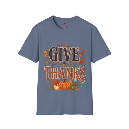 Give Thanks T-Shirt — Autumn Thanksgiving Graphic Tee