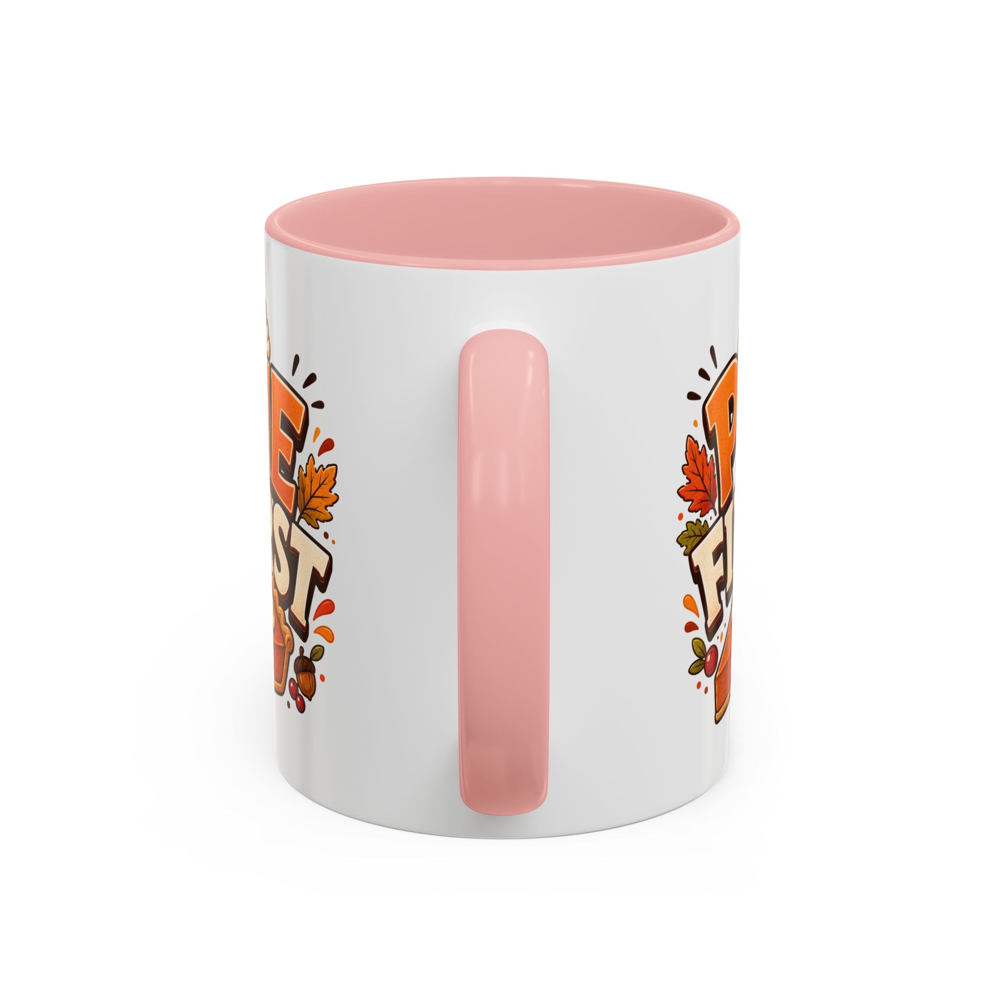 Thanksgiving Mug Pie First Coffee Mug — Funny Thanksgiving Autumn Pie Lover Accent Mug
