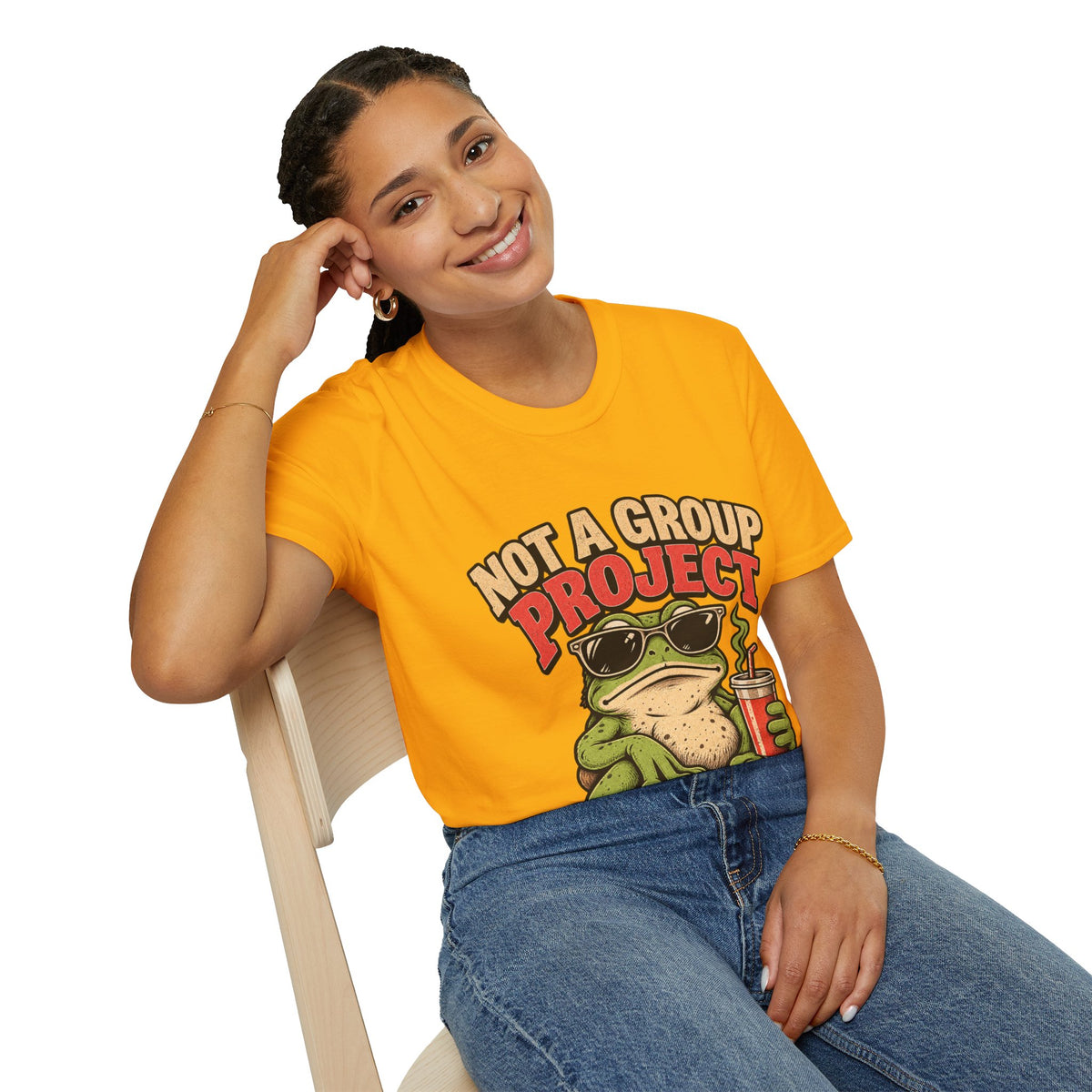 Not a Group Project Frog T-Shirt — "Socially Selective" Funny Introvert Tee