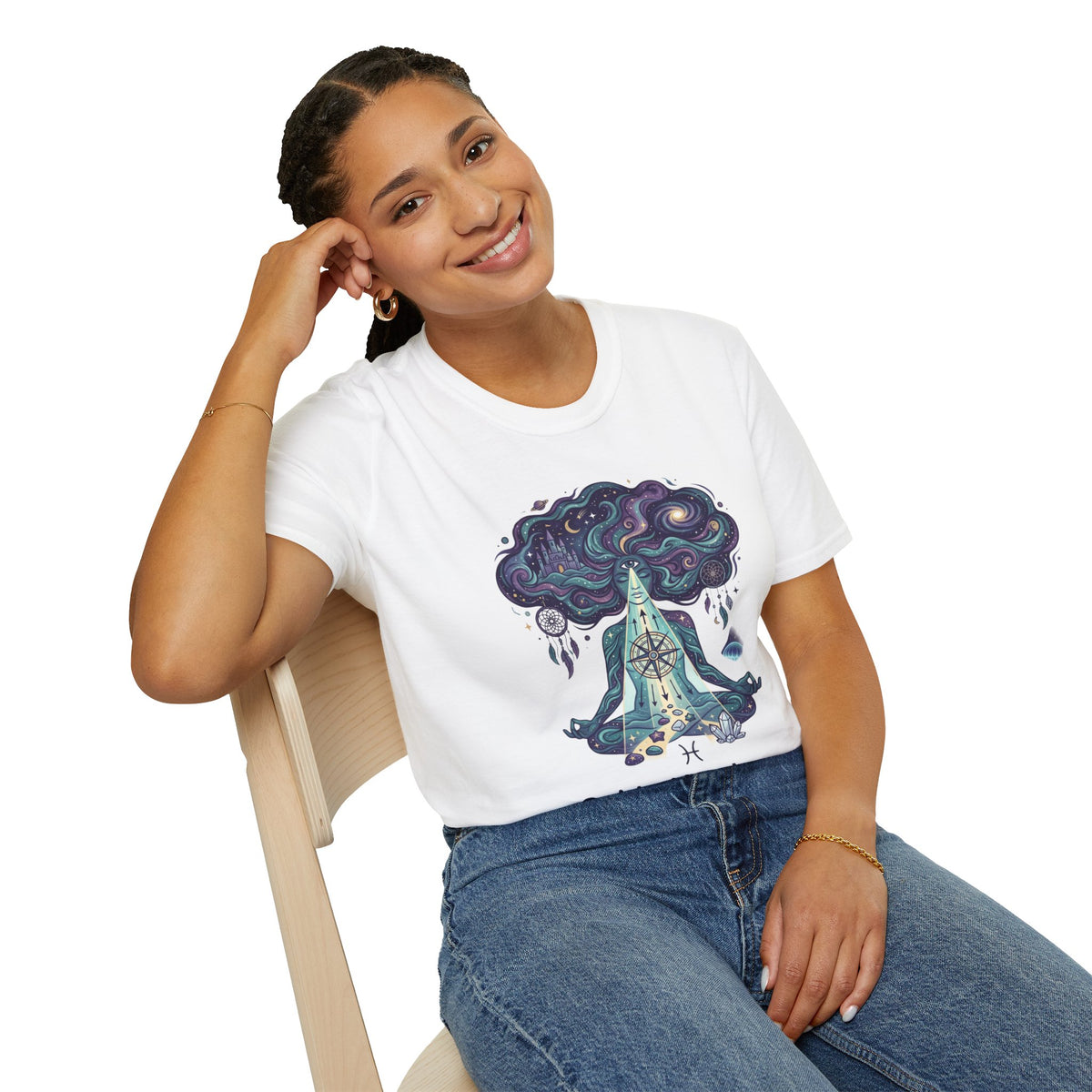 Pisces Zodiac Meditative Pisces T‑Shirt — 'Guided by dreams, ruled by intuition' Zodiac Tee