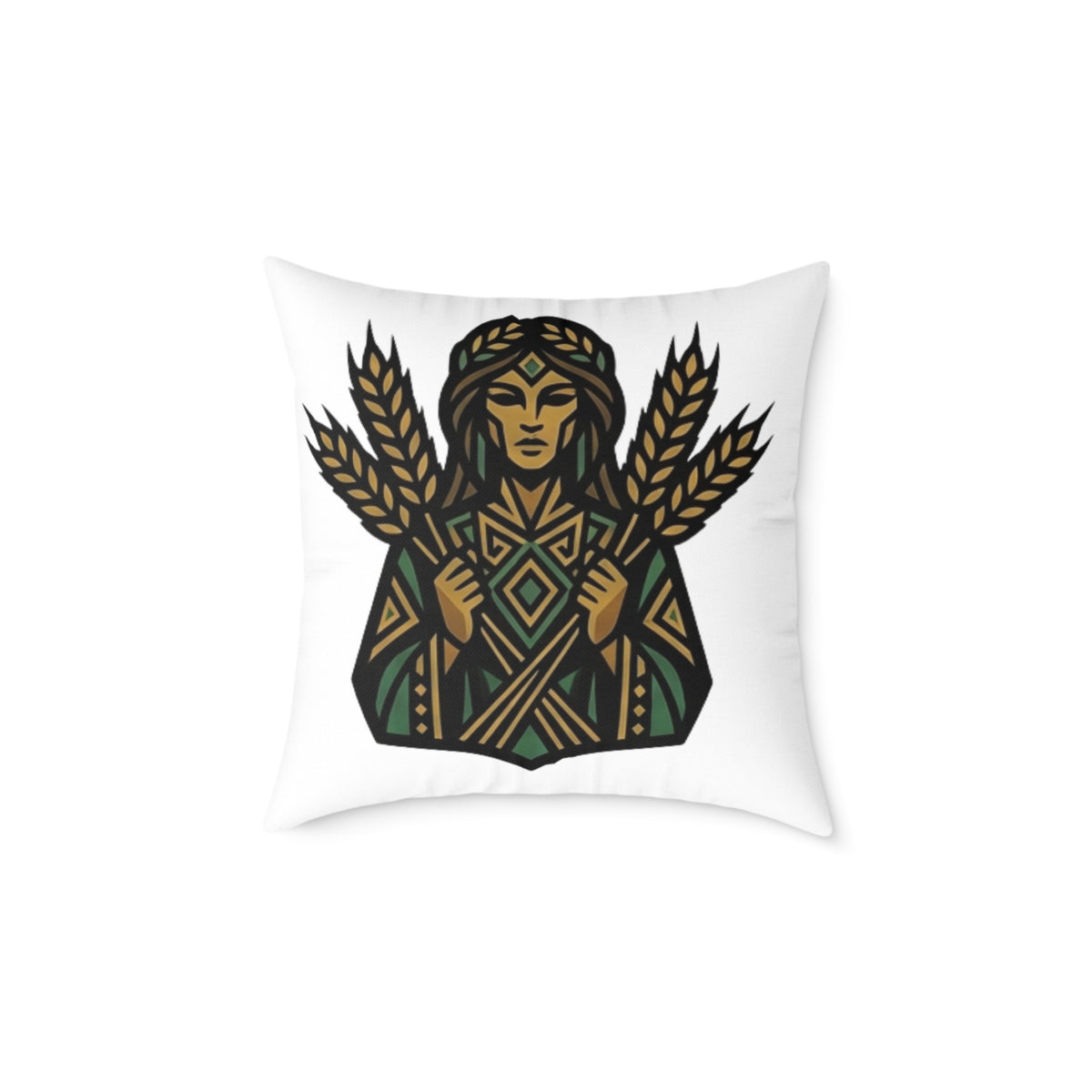 Virgo Zodiac Harvest Astrological Square Poly Canvas Pillow