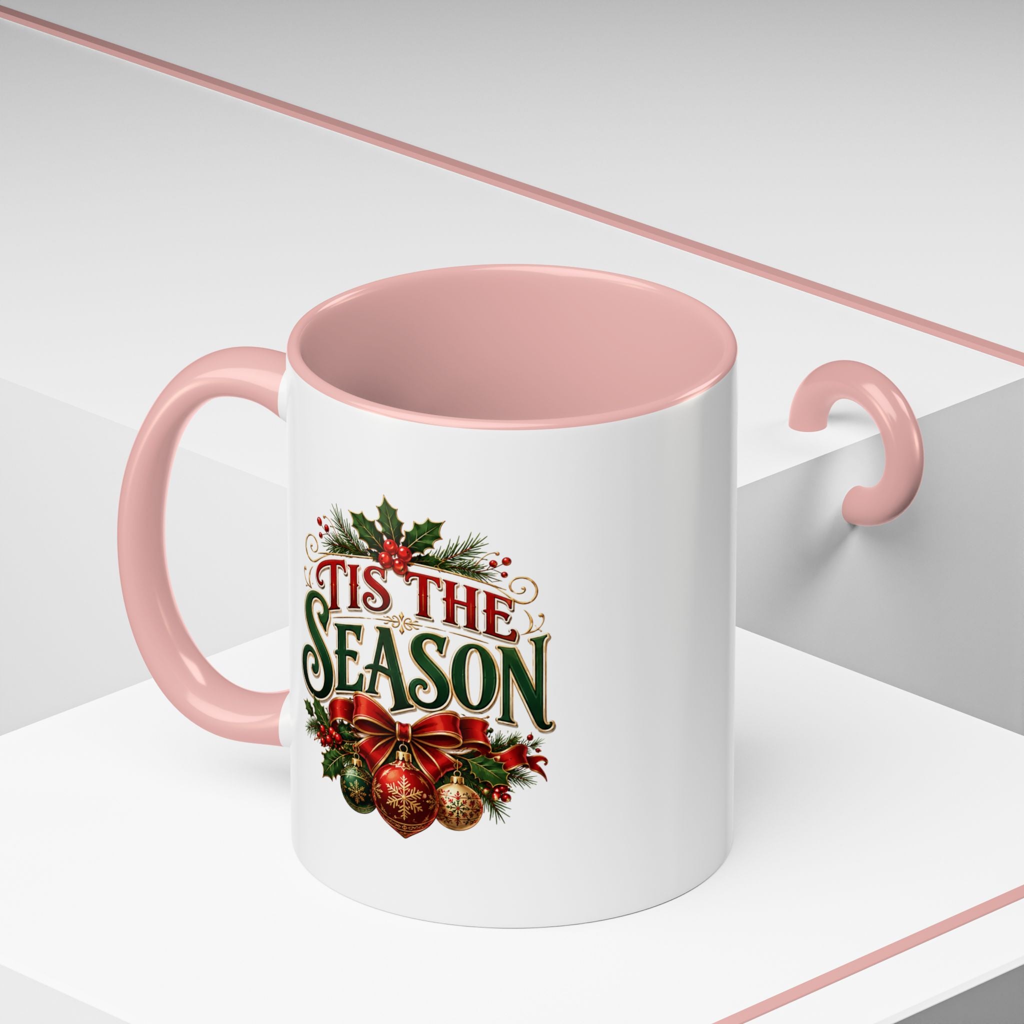 Tis The Season Accent Coffee Mug - Holiday Christmas Coffee Cup