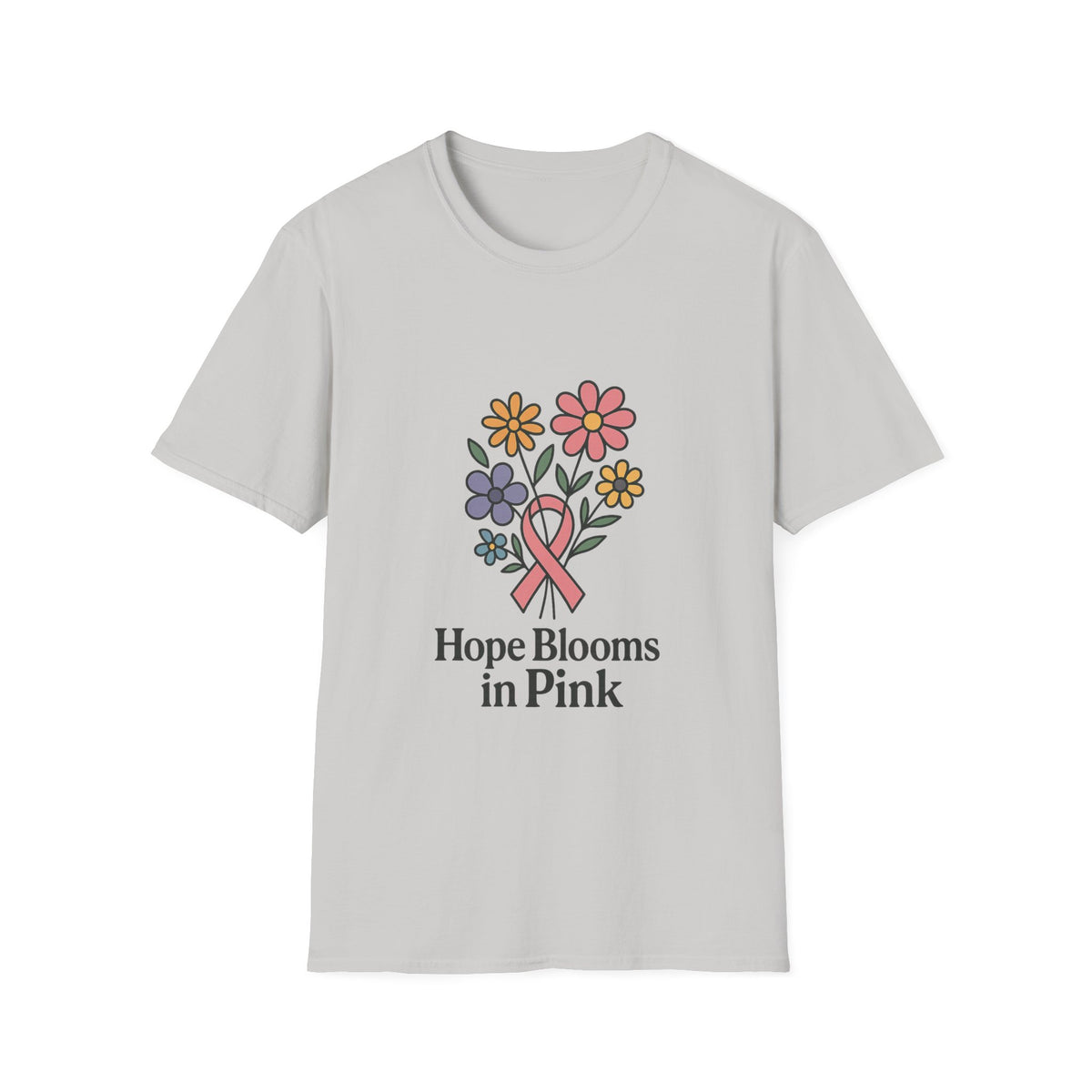 Hope Blooms in Pink Floral Awareness T-Shirt - Trending Now - October 2026