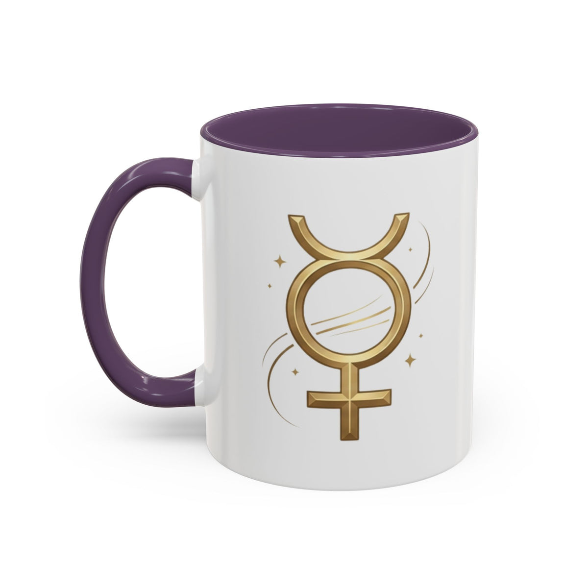 Virgo Zodiac Mercury Mug — Gold Zodiac Astrology Coffee Cup