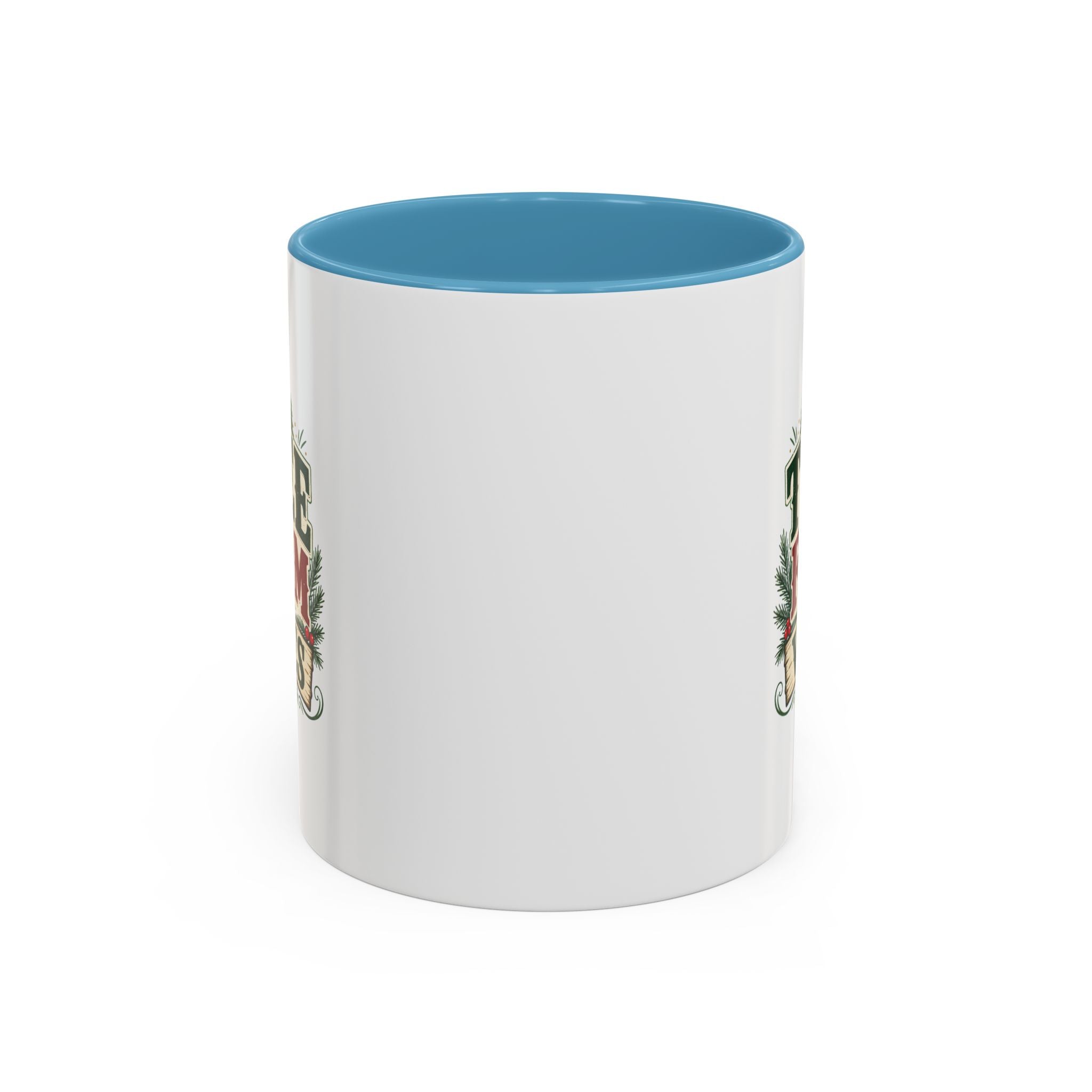 Tree Farm Vibes Accent Coffee Mug — Rustic Christmas Holiday Coffee Cup