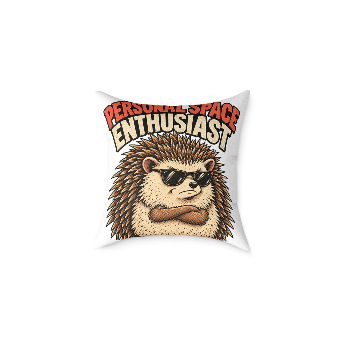 Personal Space Enthusiast Hedgehog Funny  Throw Pillow