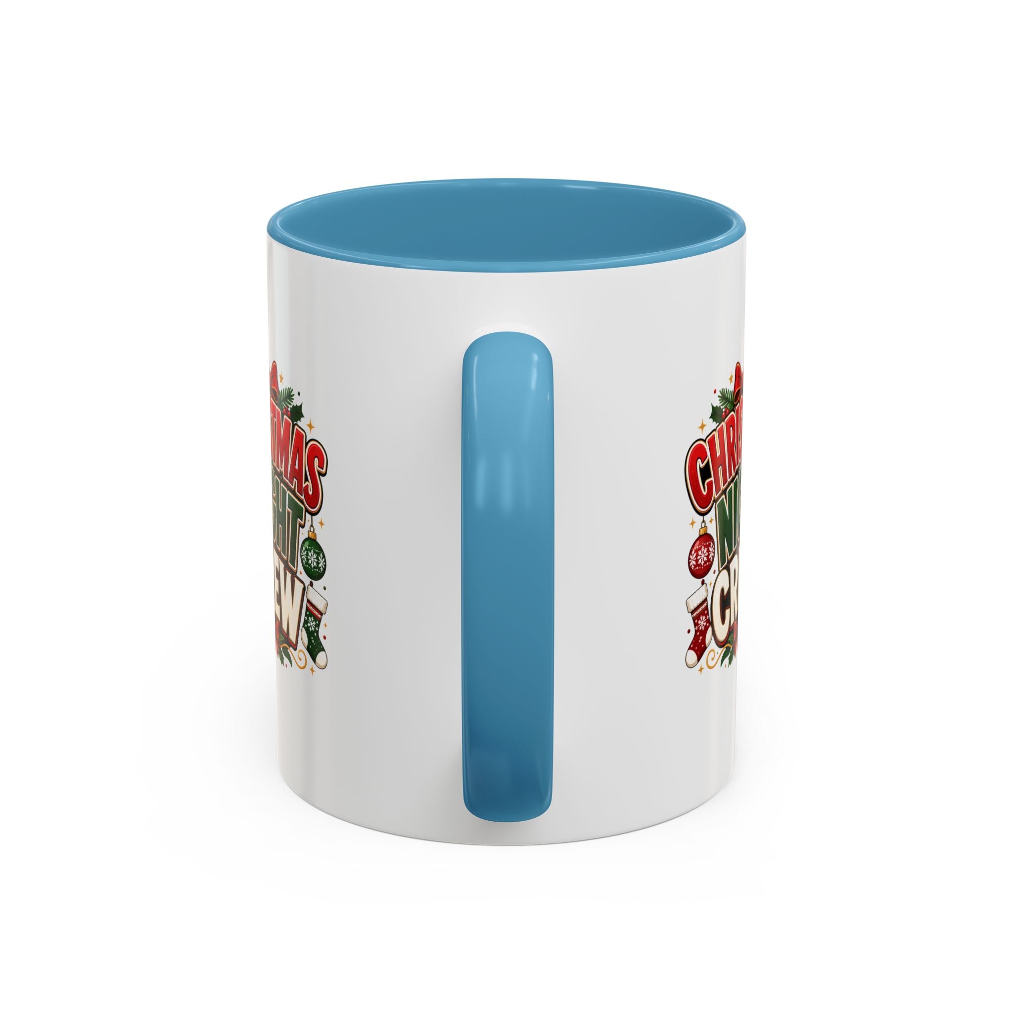 Christmas Night Crew Accent Coffee Mug – Festive Holiday Coffee Cup