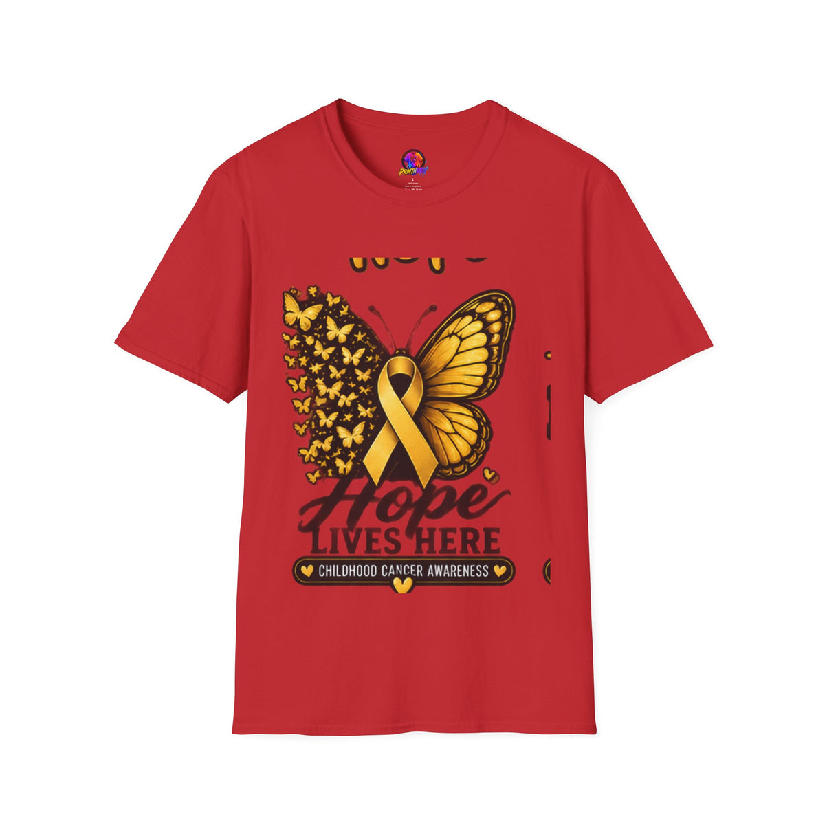 Hope Lives Here Childhood Cancer Awareness T-Shirt