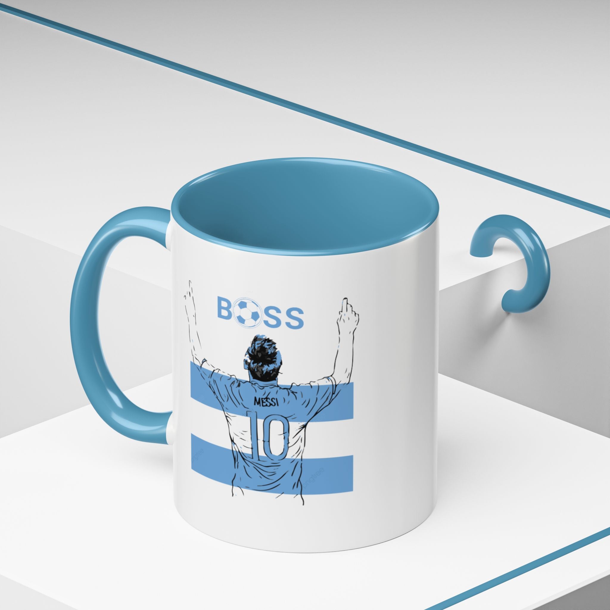 Boss Soccer Player Accent Coffee Mug —