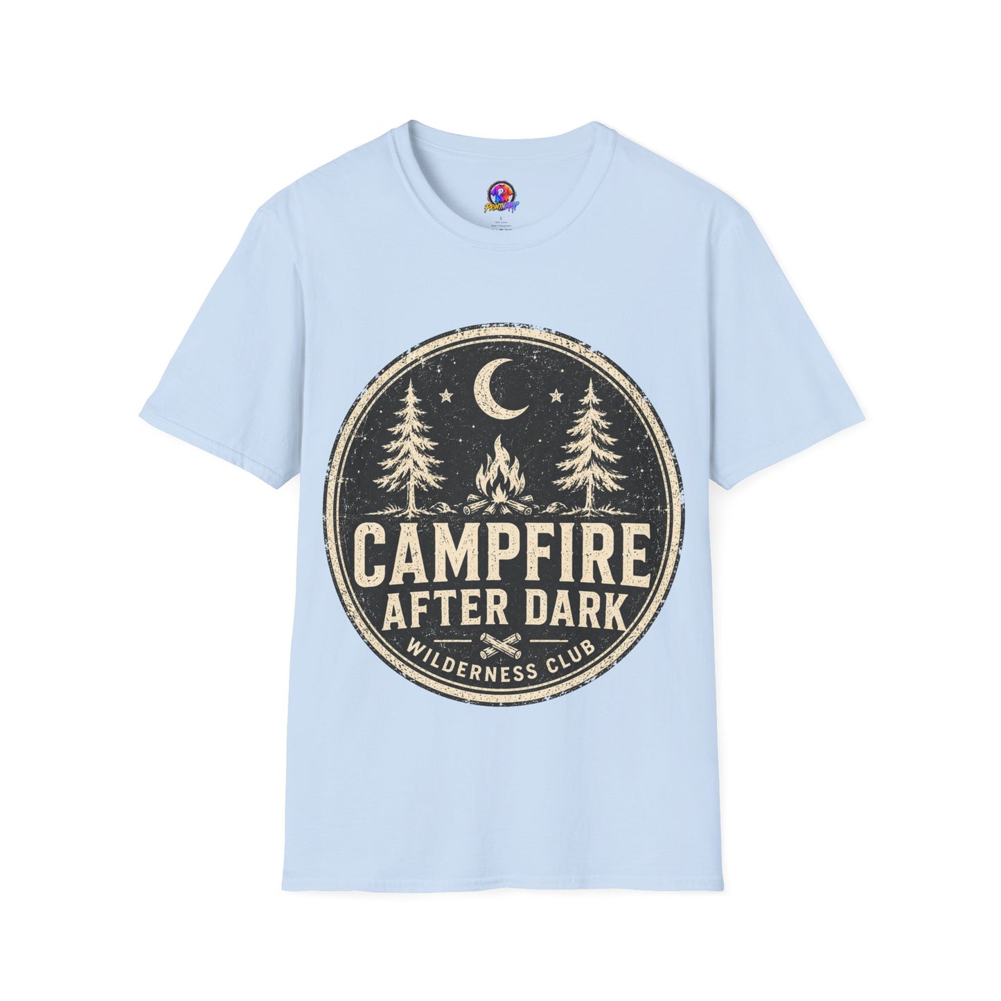 Campfire After Dark Tee — Vintage Wilderness Camping T-Shirt