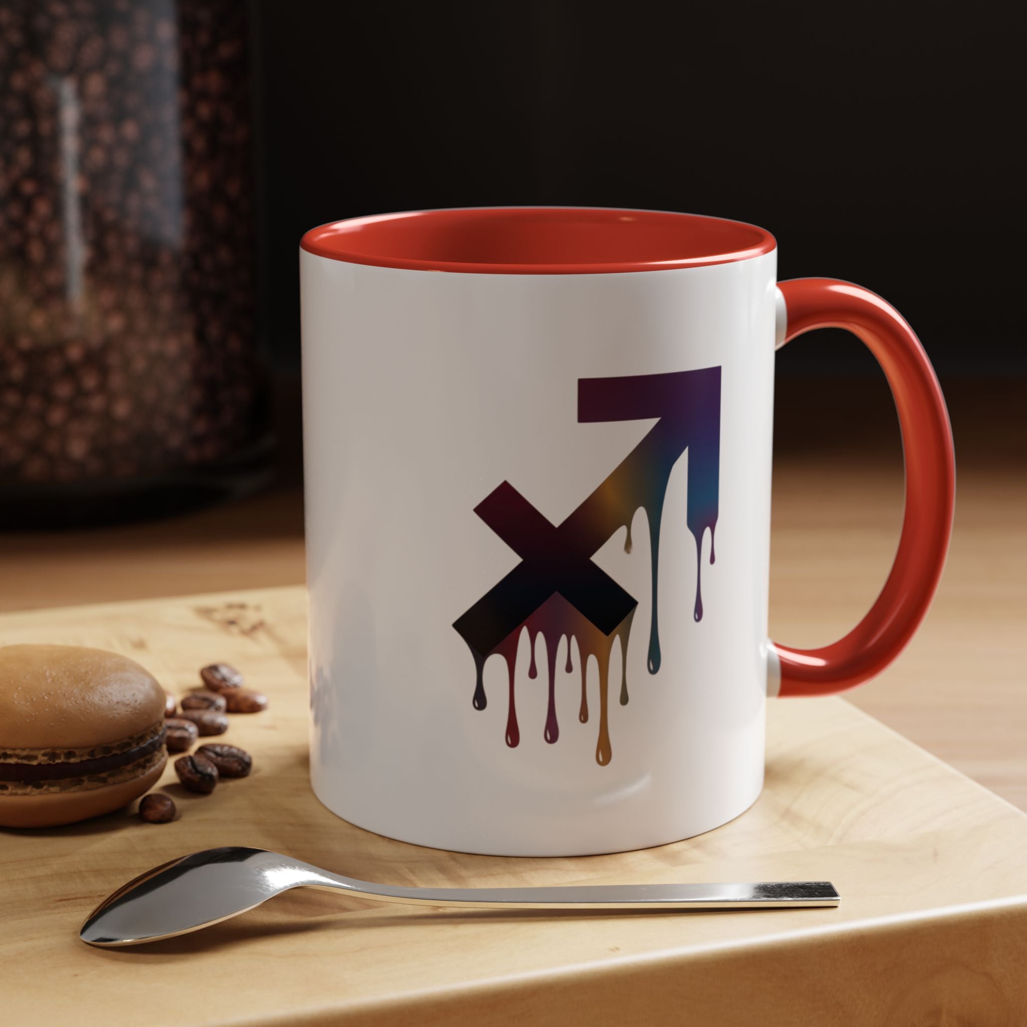 Sagittarius Drip Accent Coffee Mug — Zodiac Archer Horoscope Gift