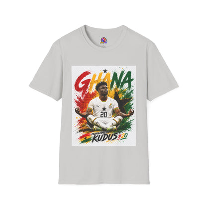 Ghana Football Player Graphic T-Shirt — Ghana Colors & Kudus Print