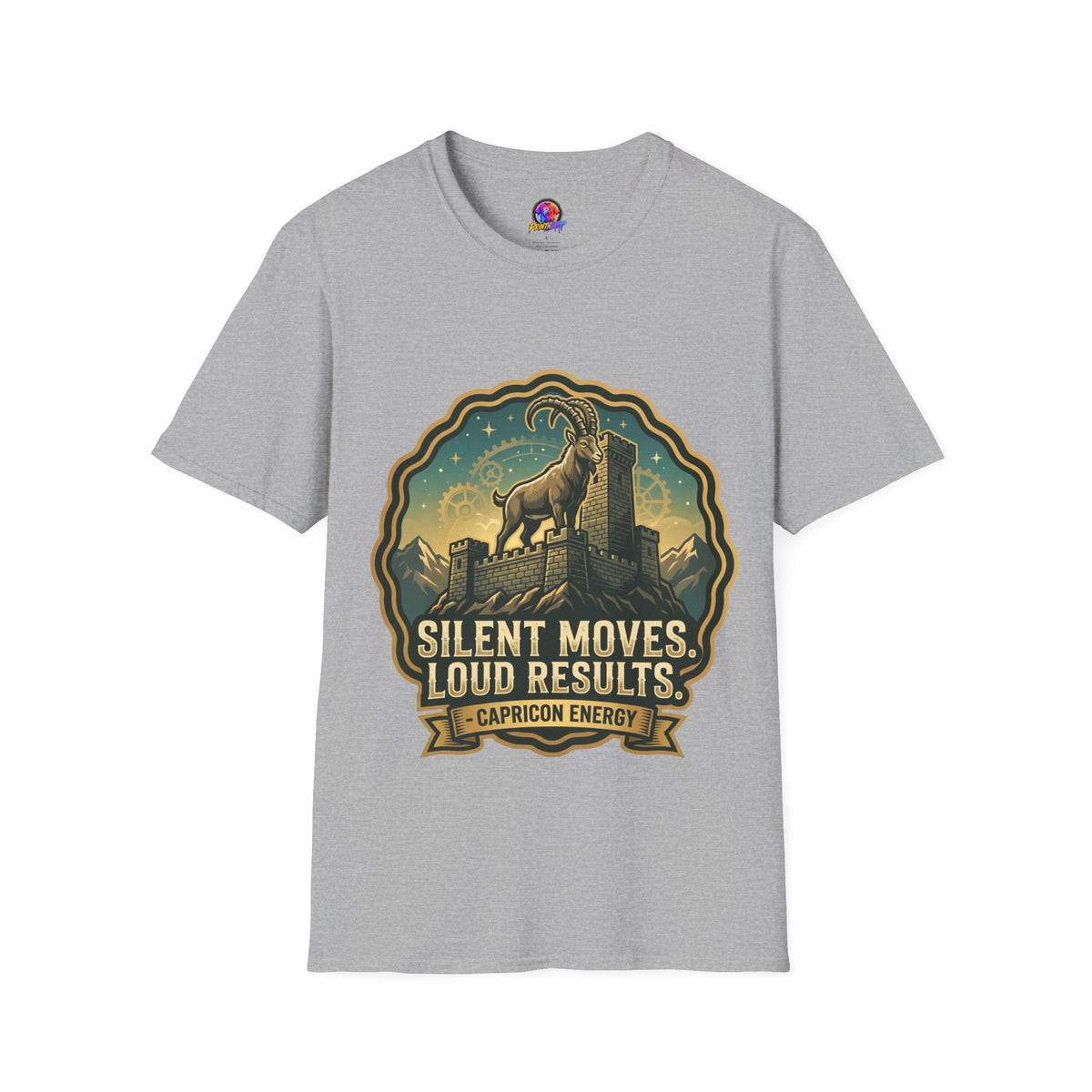 Capricorn Energy T-Shirt — "Silent Moves, Loud Results" Zodiac Tee
