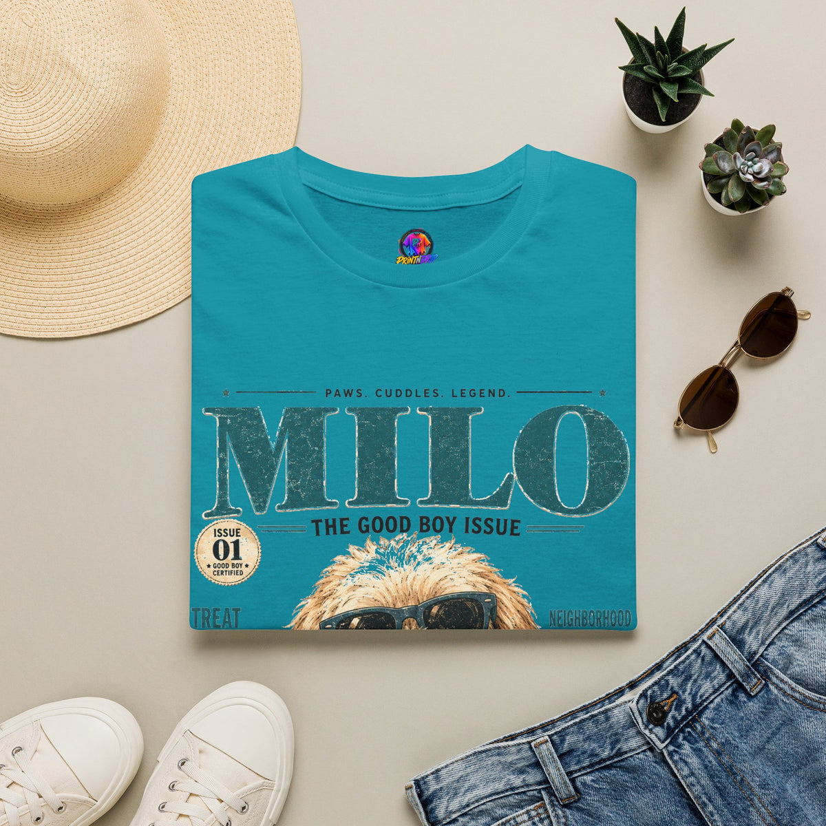 Milo 'The Good Boy Issue' T-Shirt — Cute Dog Magazine Cover Tee