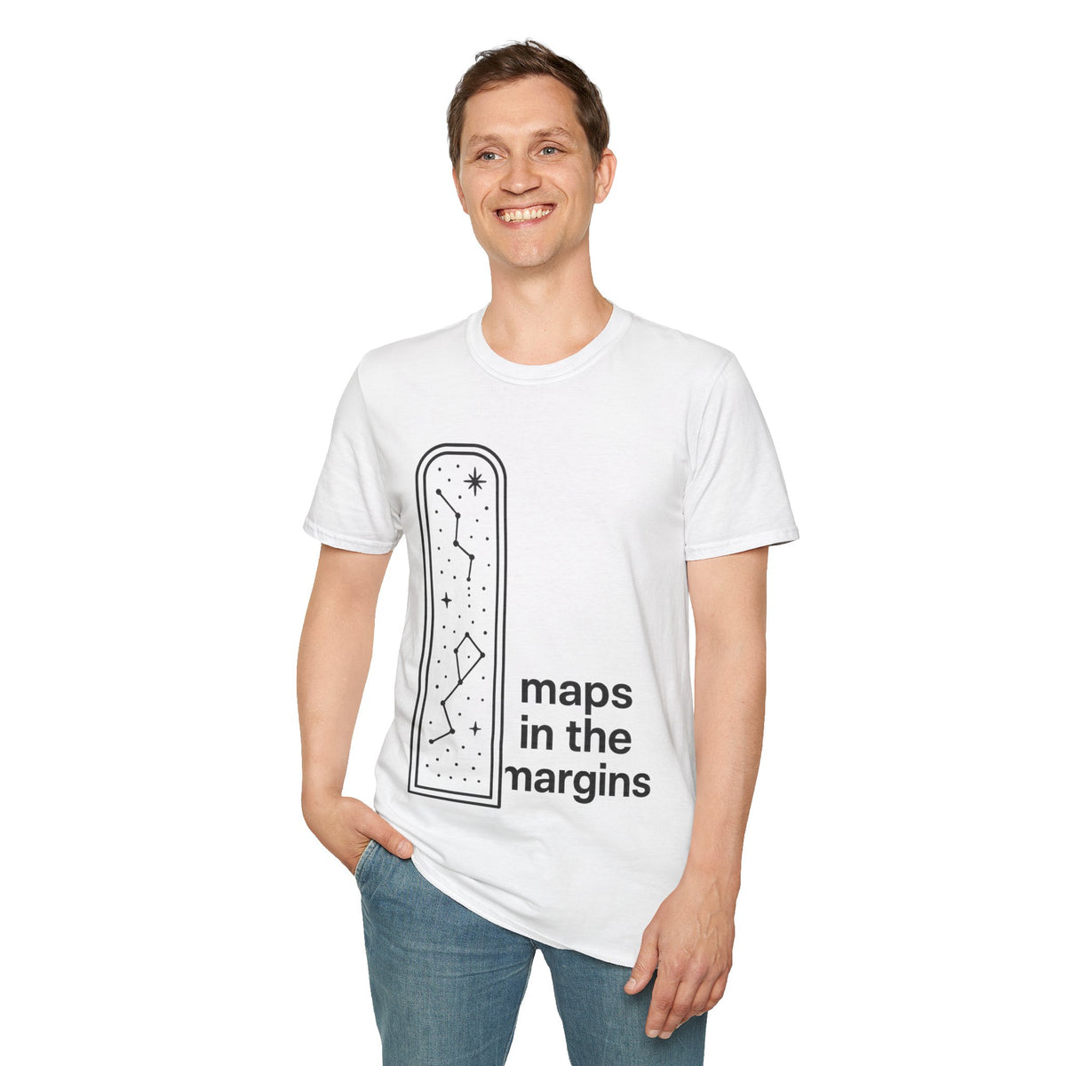 "Maps In The Margins" Travel Bookmark Tee | Minimalist Wanderlust Graphic T-Shirt - Trending Now - September 2026