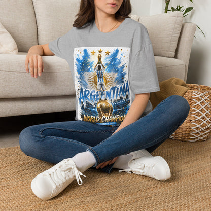Argentina World Champions T‑Shirt — Soccer World Cup 3 Stars Tribute