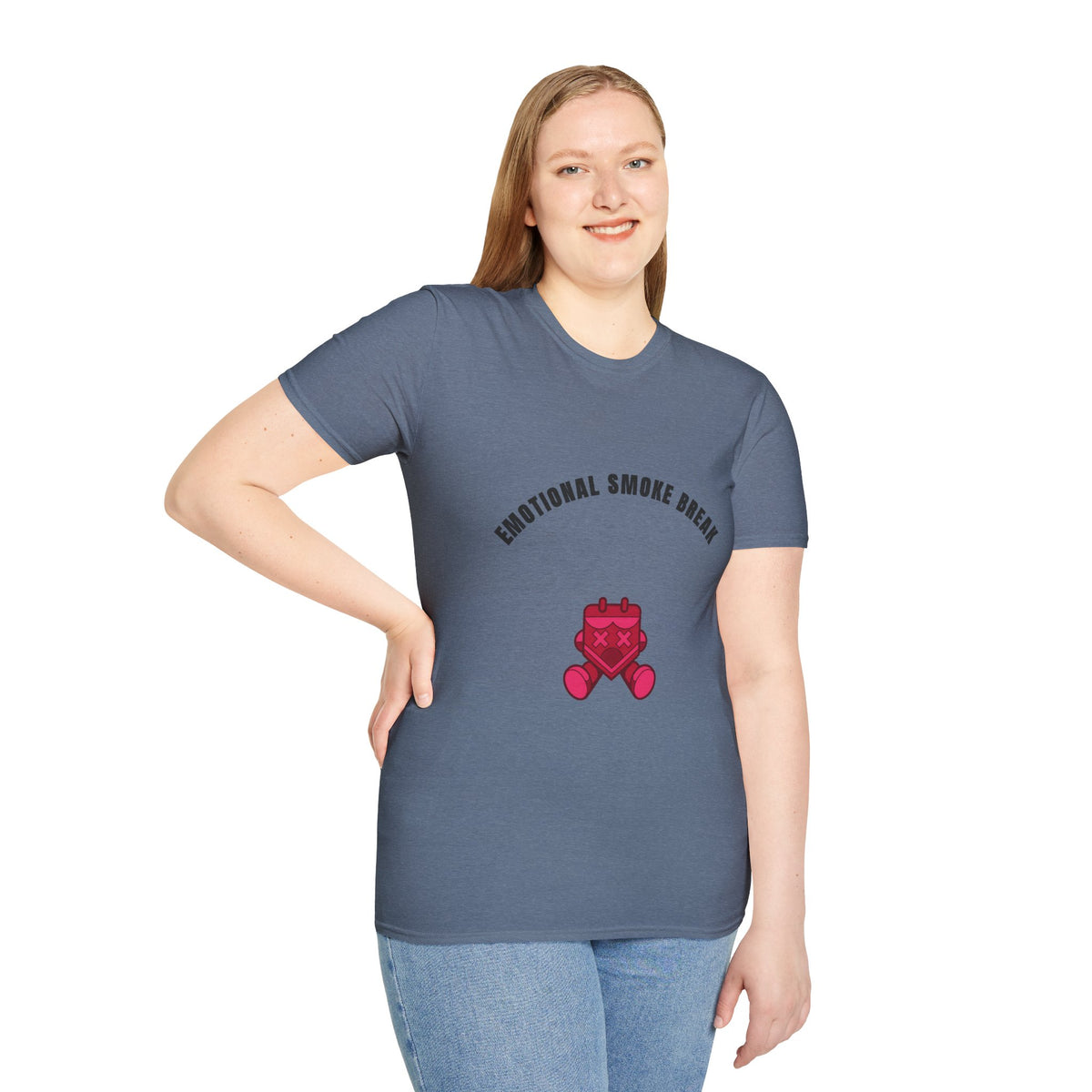 Emotional Smoke Break T-Shirt — Funny Self-Care Graphic Tee with Heart Character - Trending Now - September 2026