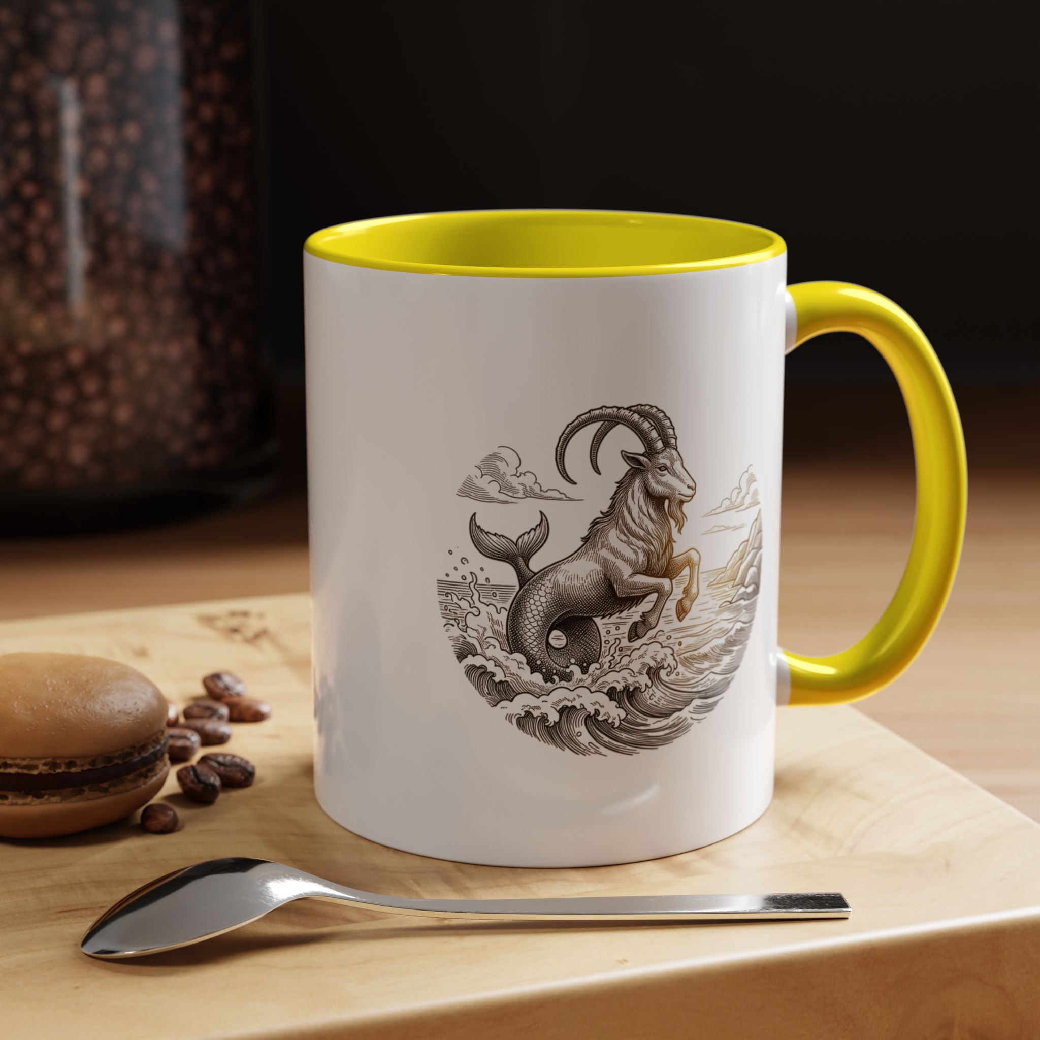 Capricorn Goat Mermaid Coffee Mug — Zodiac Capricorn Accent Mug