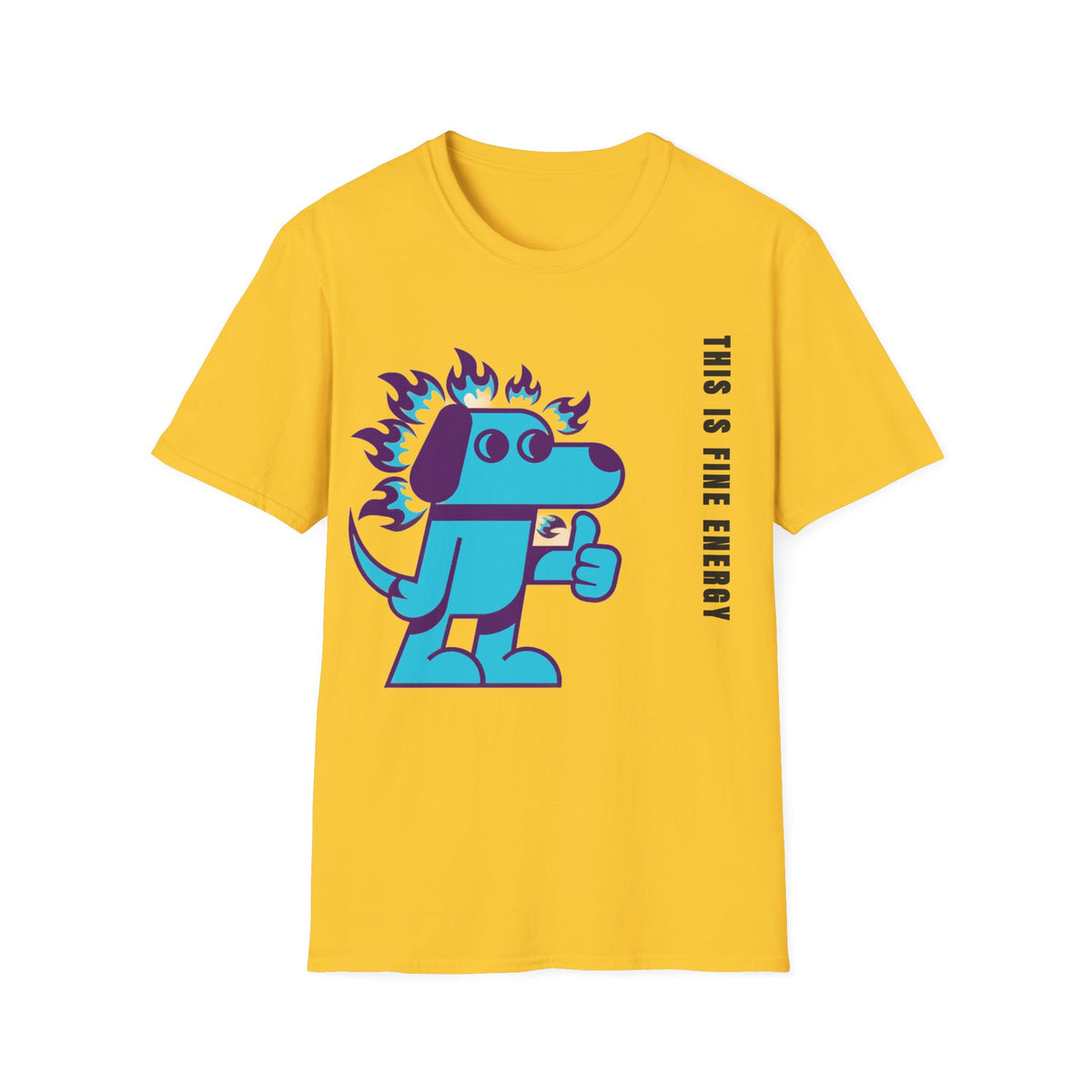 Flaming Blue Dachshund T-Shirt — Cute Cartoon Dog Graphic Tee - Trending Now - September 2026