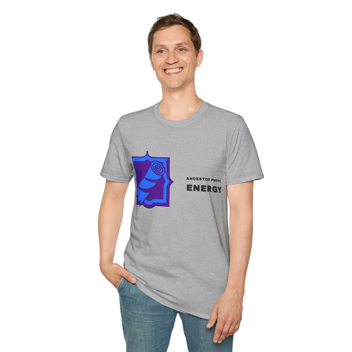 Rose Shield T-Shirt — Abstract Blue Rose Graphic Tee (Accent Text: 'ENERGY') - Trending Now - September 2026