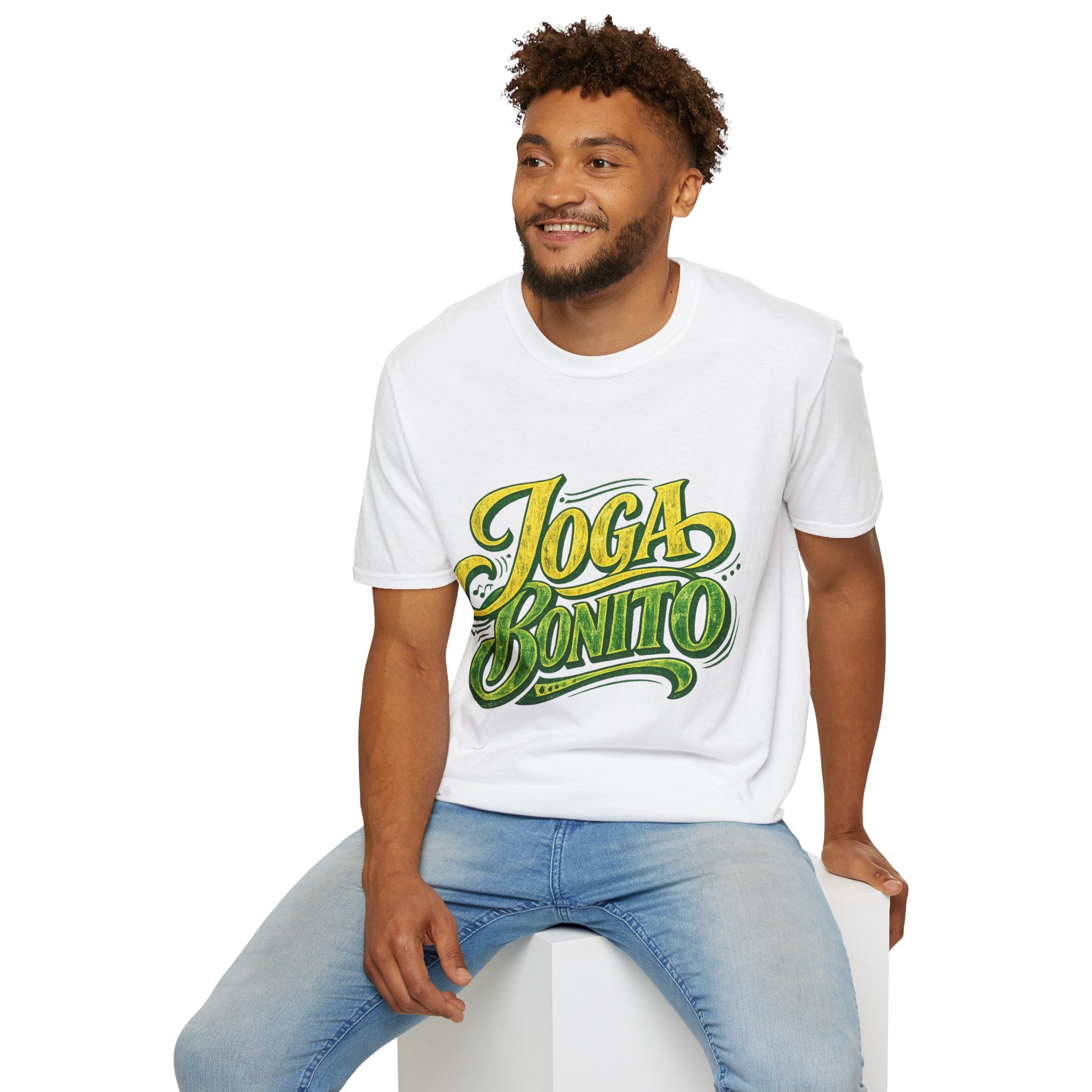 Brazil T-Shirt — 'Joga Bonito' Vintage Soccer Script Tee