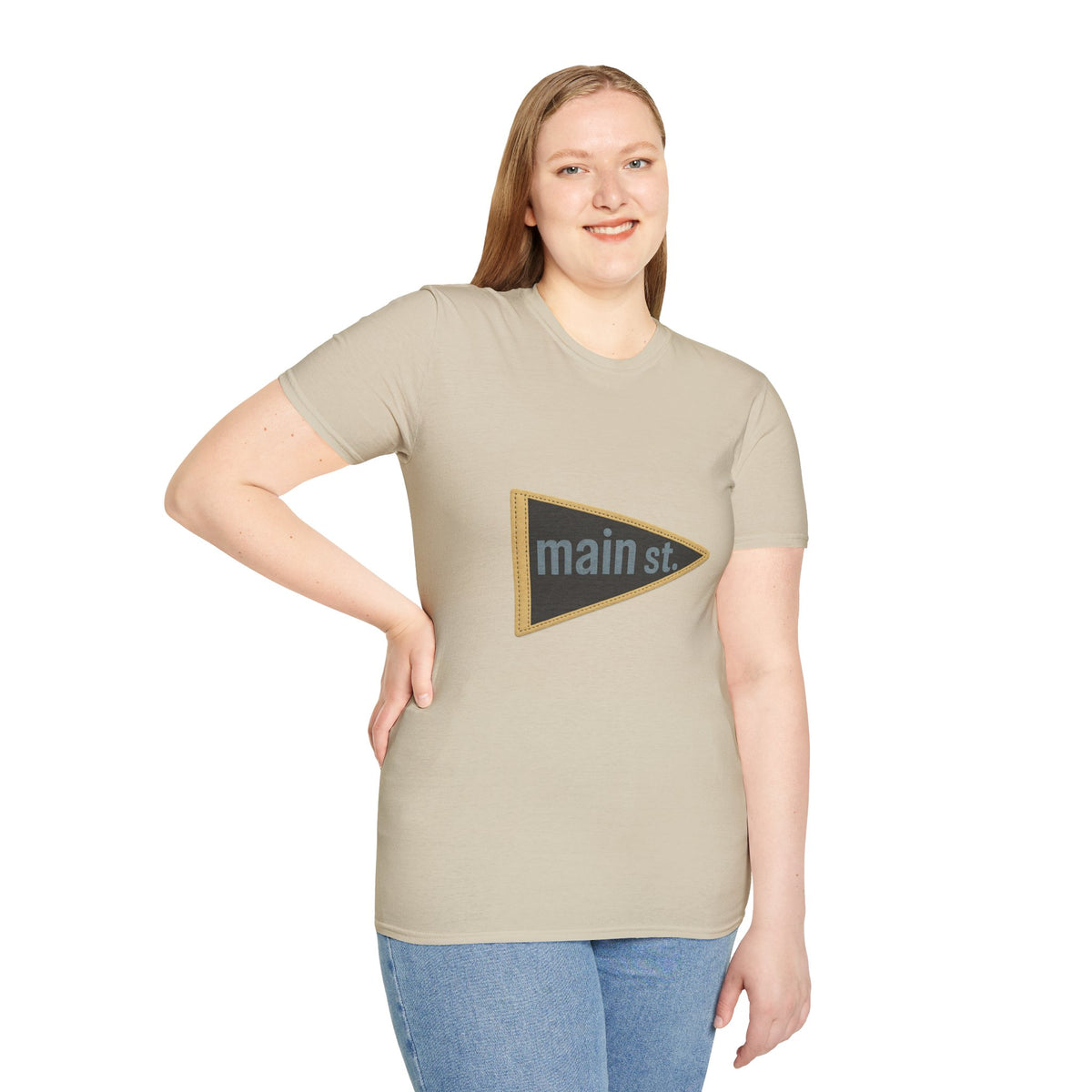 Main St. Triangle Logo T‑Shirt — Vintage Retro Street Sign Graphic Tee - Trending Now - August 2026