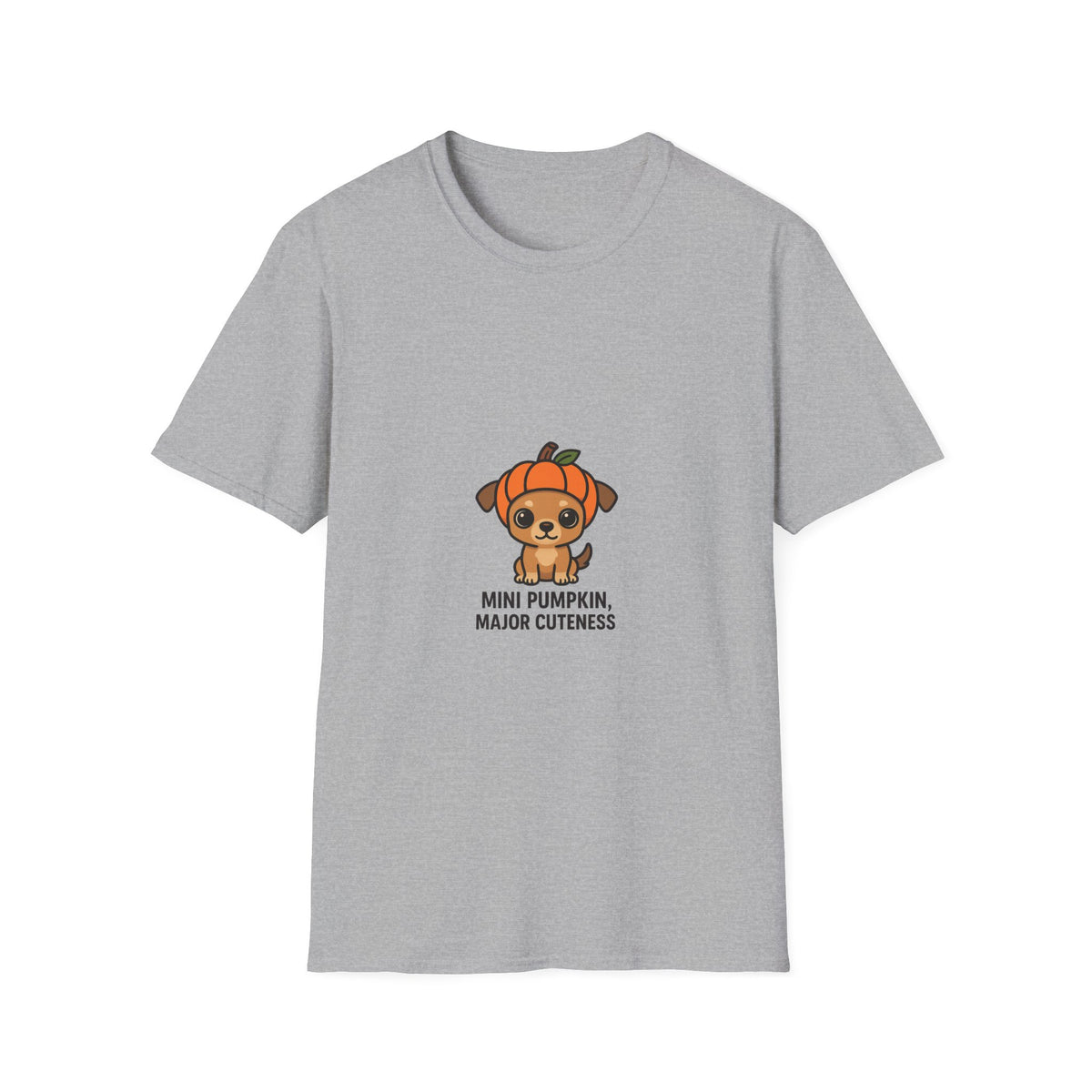 Mini Pumpkin Major Cuteness Halloween Dog Graphic Tee, Cute Puppy Pumpkin Hat T-Shirt - Trending Now - September 2026