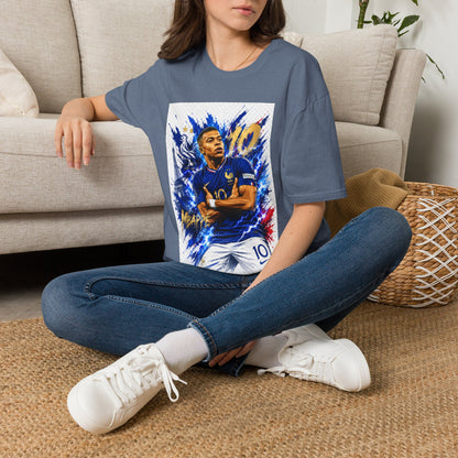 France Mbappé Soccer T-Shirt — #10 Blue Action Portrait Tee