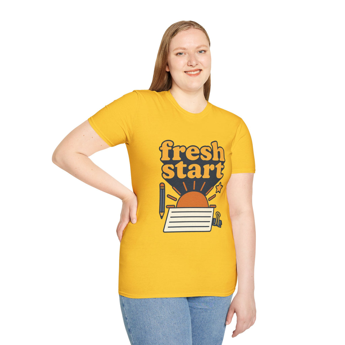 Fresh Start T-Shirt – Retro Sunrise Graphic  - Trending Now - August 2026