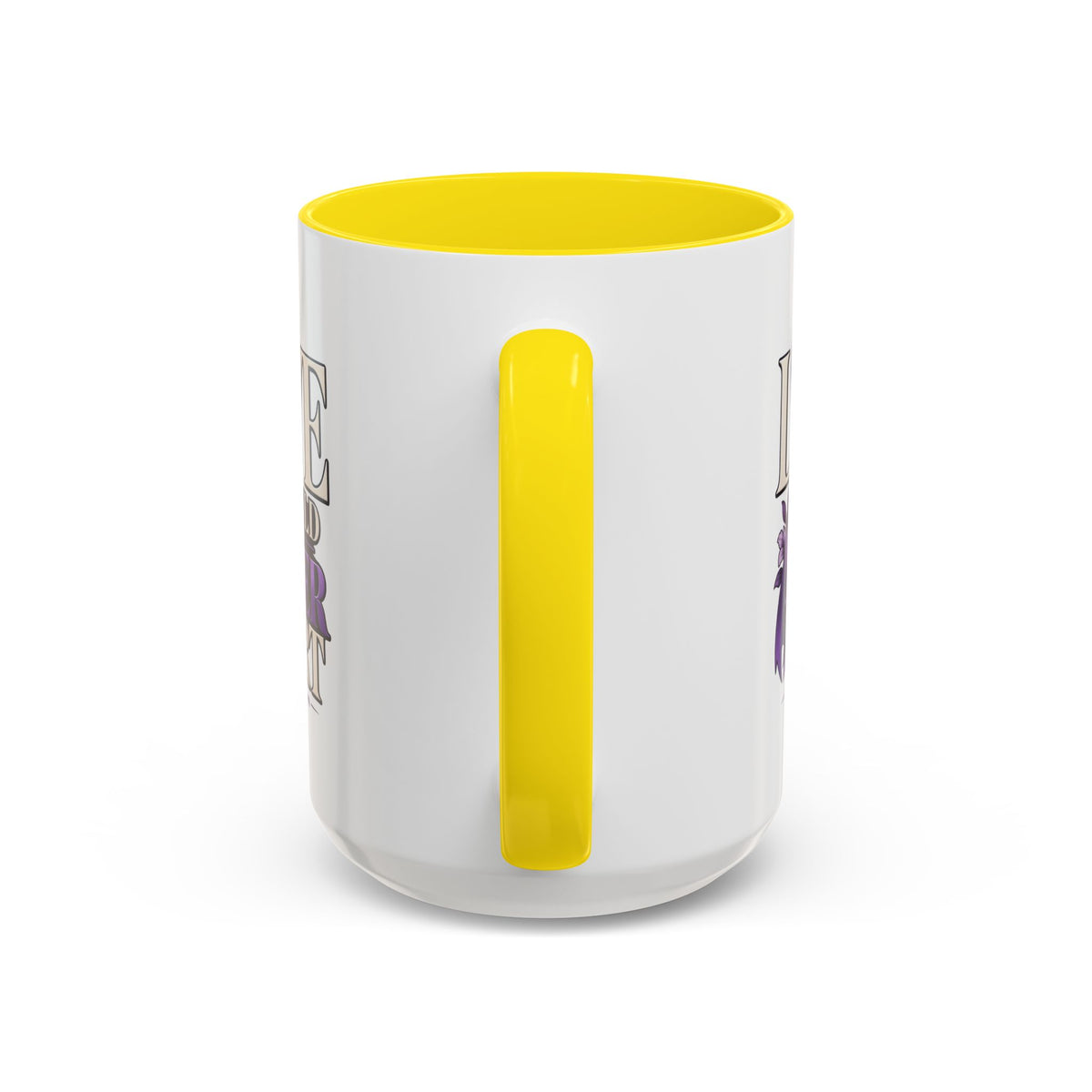 Domestic Violence Awareness Accent Coffee Mug – "Love Should Never Hurt" (11/15oz)