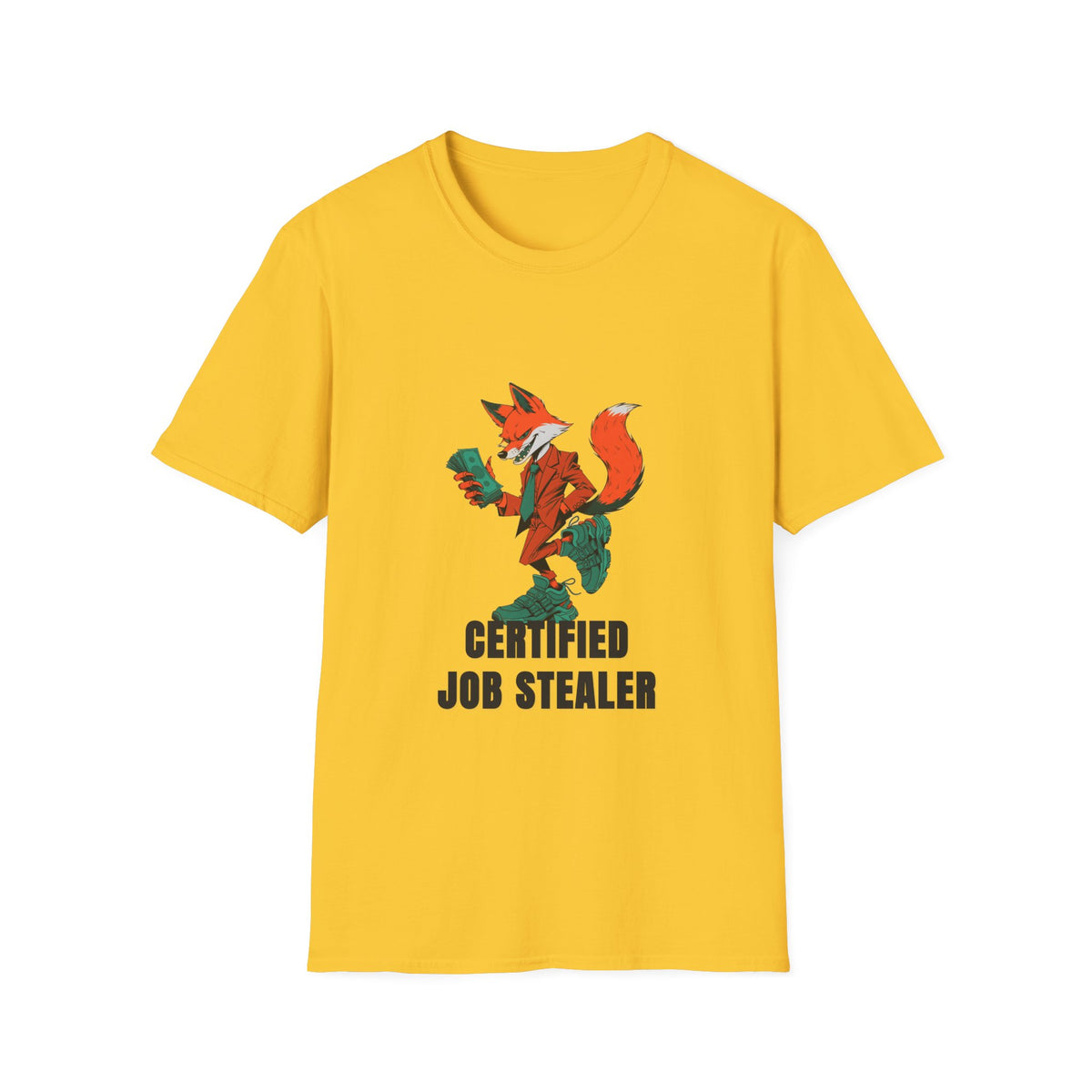 Certified Job Stealer T‑Shirt — Fox Illustration Funny Graphic Tee - Trending Now - August 2026