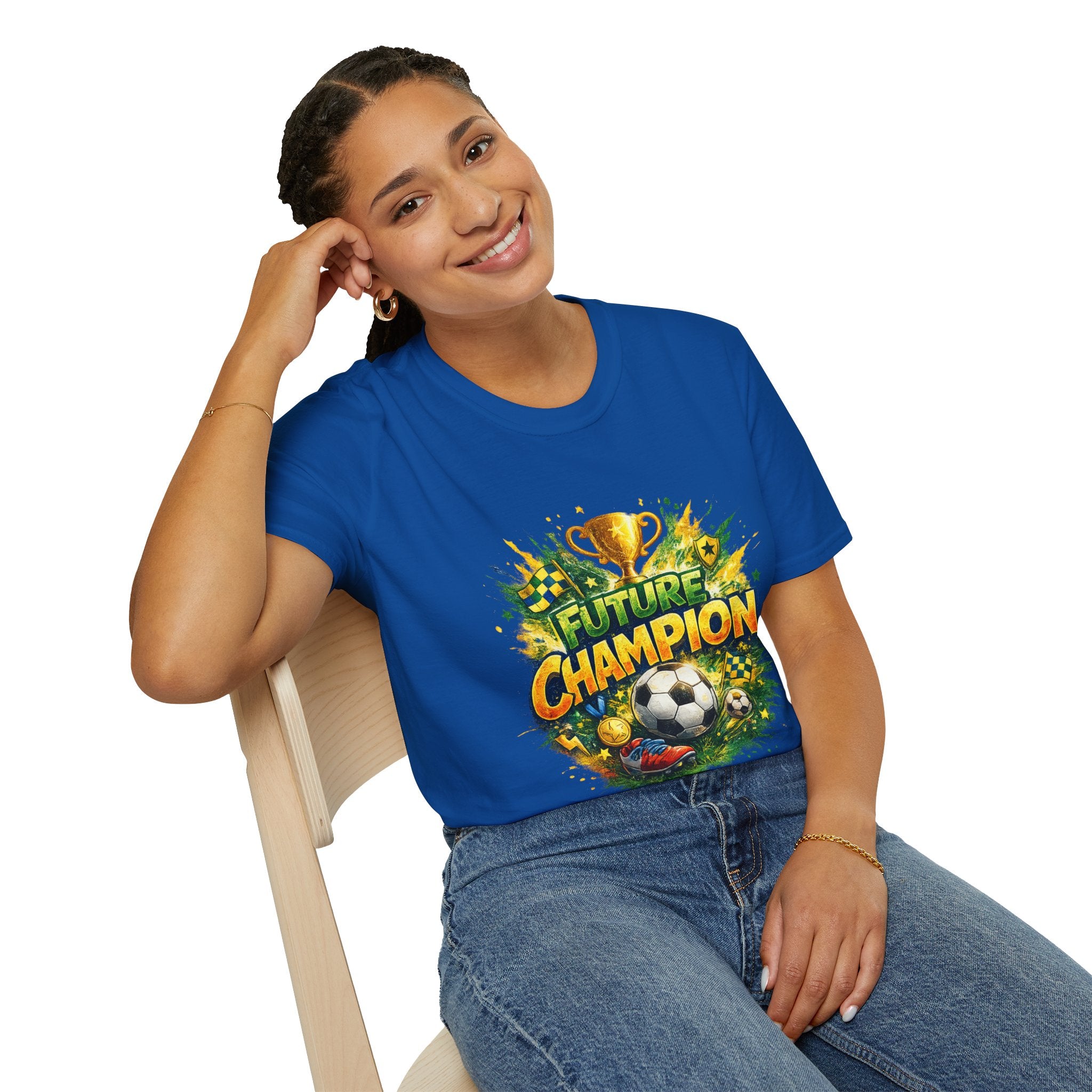 Kids Future Champion Soccer T-Shirt — Kids’ Sports Trophy Graphic Tee