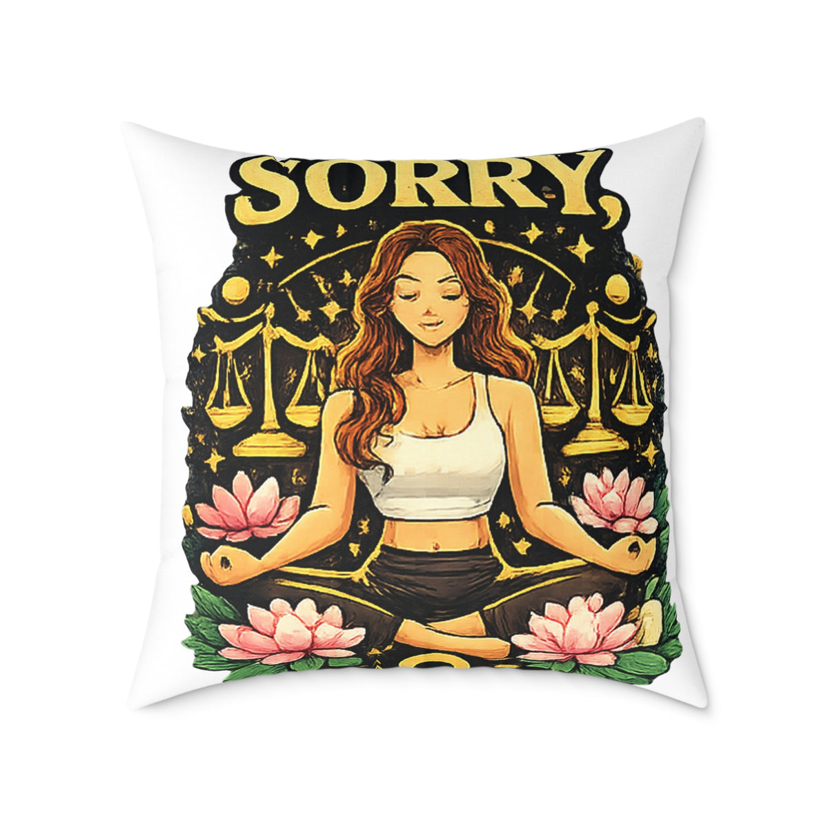 Libra Zodiac Libra Sorry Square Poly Canvas Pillow