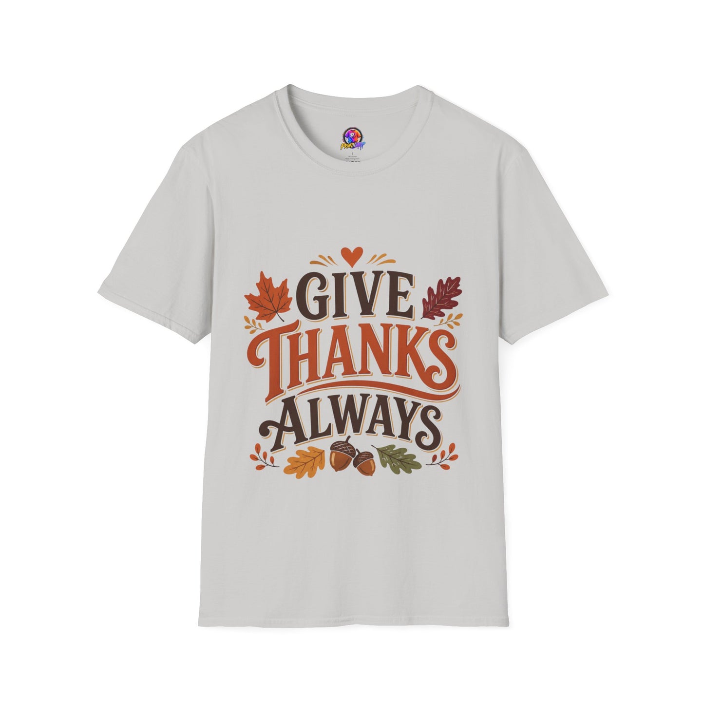Give Thanks Always Tee — Thanksgiving Fall Leaves Gratitude T-Shirt