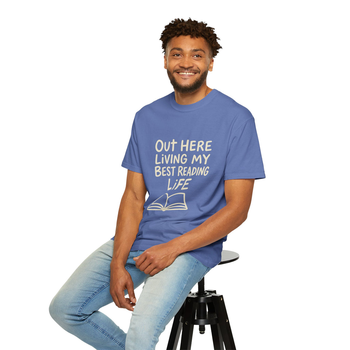 Reading Life T-Shirt — "Out Here Living My Best Reading Life" Book Lover Tee - Trending Now - October 2026