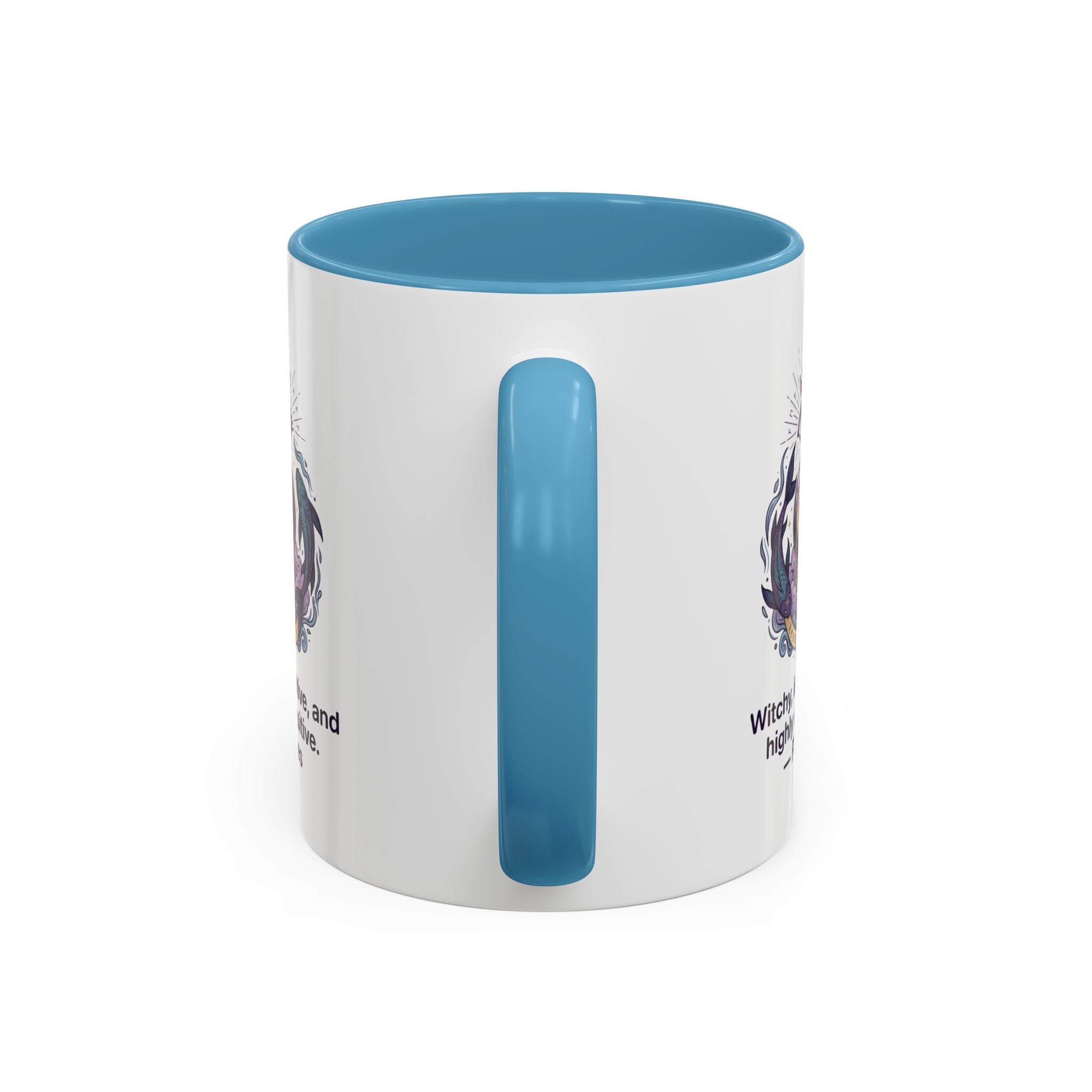Pisces Witchy Accent Mug — "Witchy, intuitive, and highly sensitive" Astrology Coffee Cup (11/15oz)