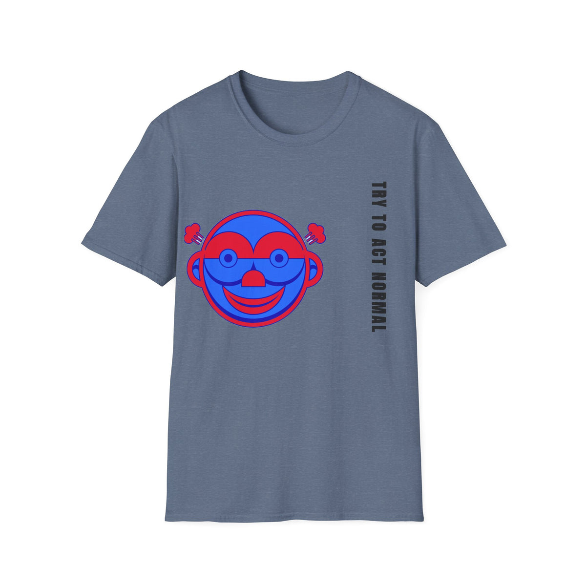 Peekaboo Monkey T-Shirt — Retro Red & Blue Cartoon Graphic Tee - Trending Now - September 2026