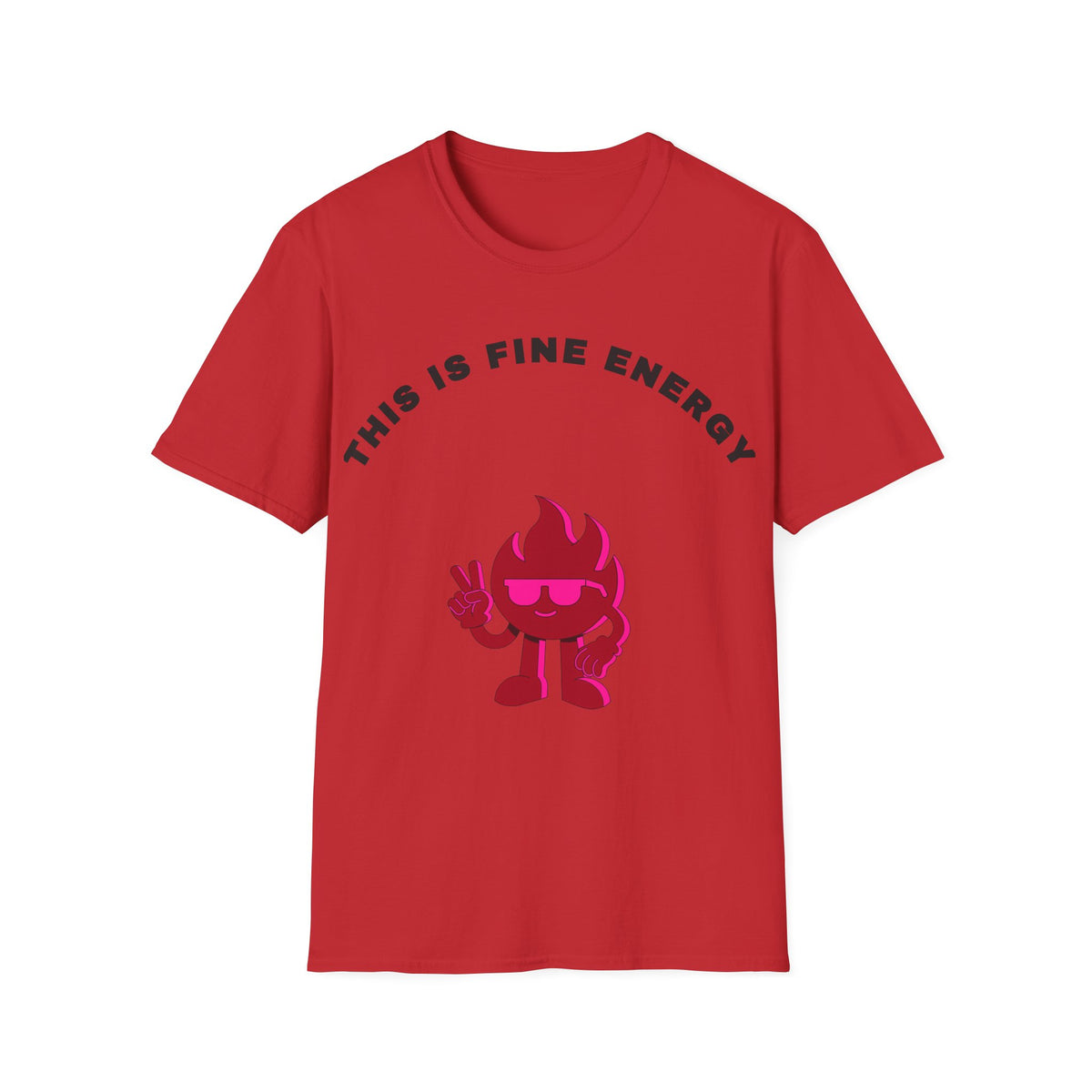This Is Fine Energy T‑Shirt — Cute Fire Character Graphic Tee - Trending Now - September 2026
