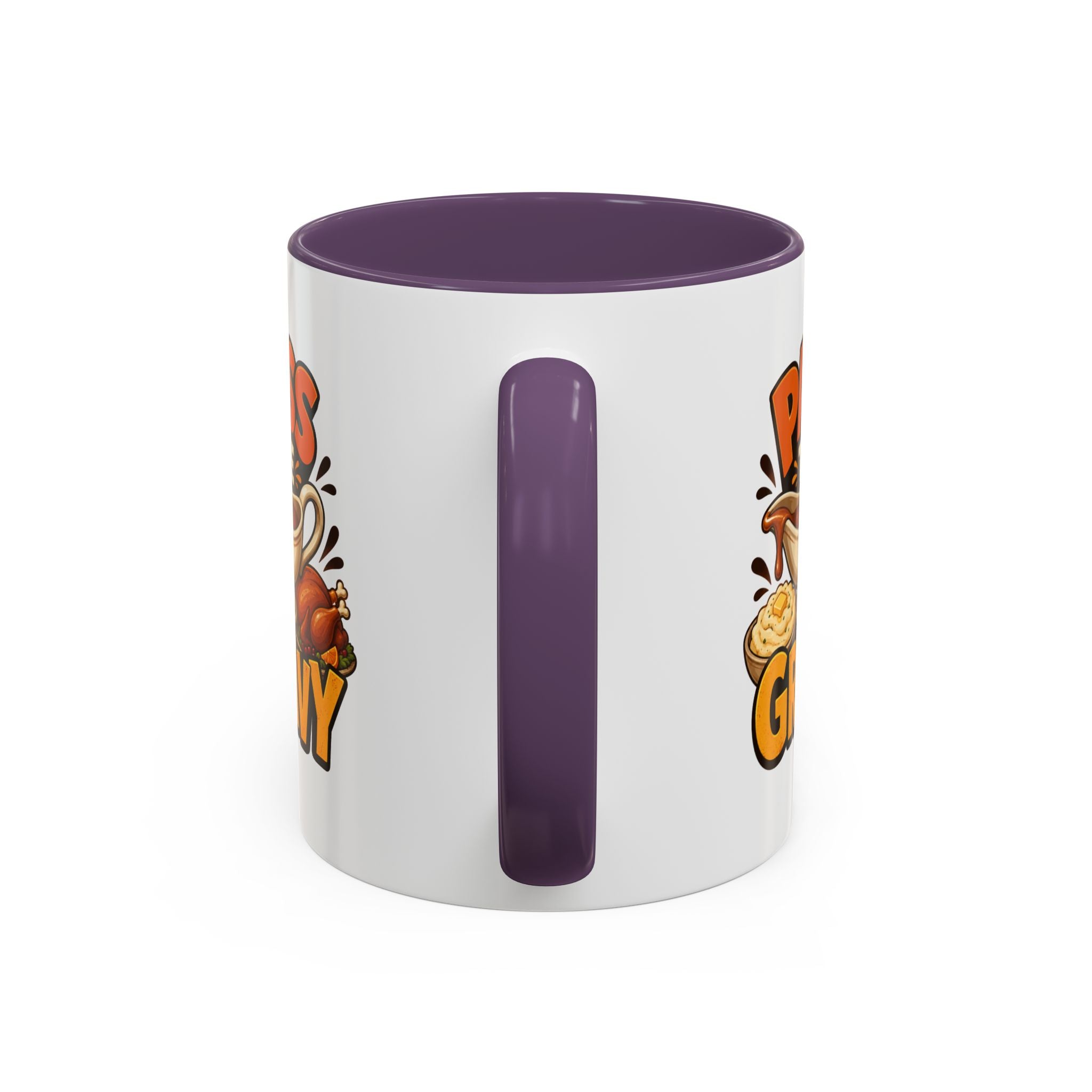 Thanksgiving Mug Pass the Gravy Coffee Mug — Thanksgiving Turkey & Gravy Bowl Accent Mug